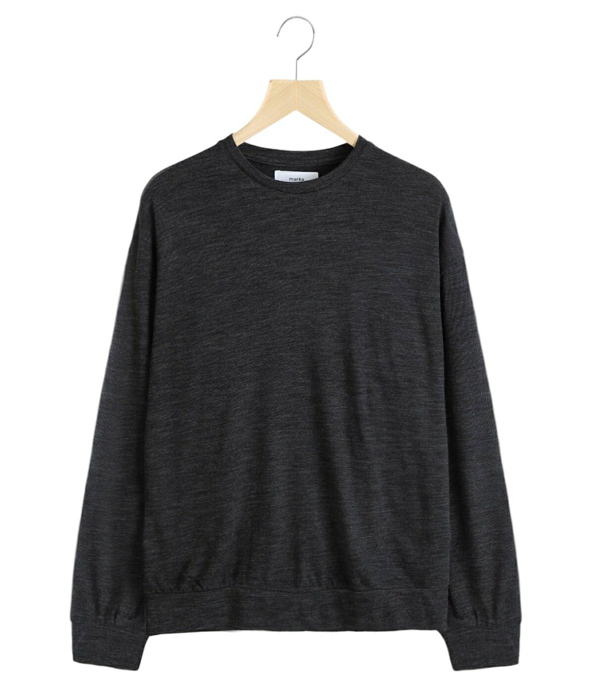 marka（マーカ） ： CREW NECK - sp120's wool cotton knit - / 全2色