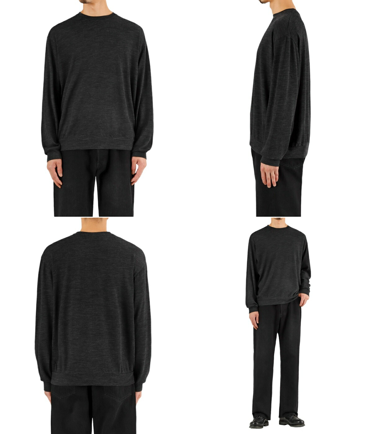 marka（マーカ） ： CREW NECK - sp120's wool cotton knit - / 全2色