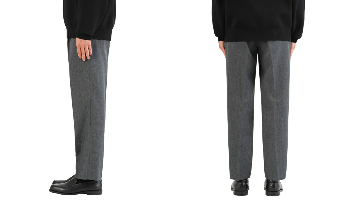 CABaN（キャバン） ： ウールギャバジン 1タックテーパードパンツ