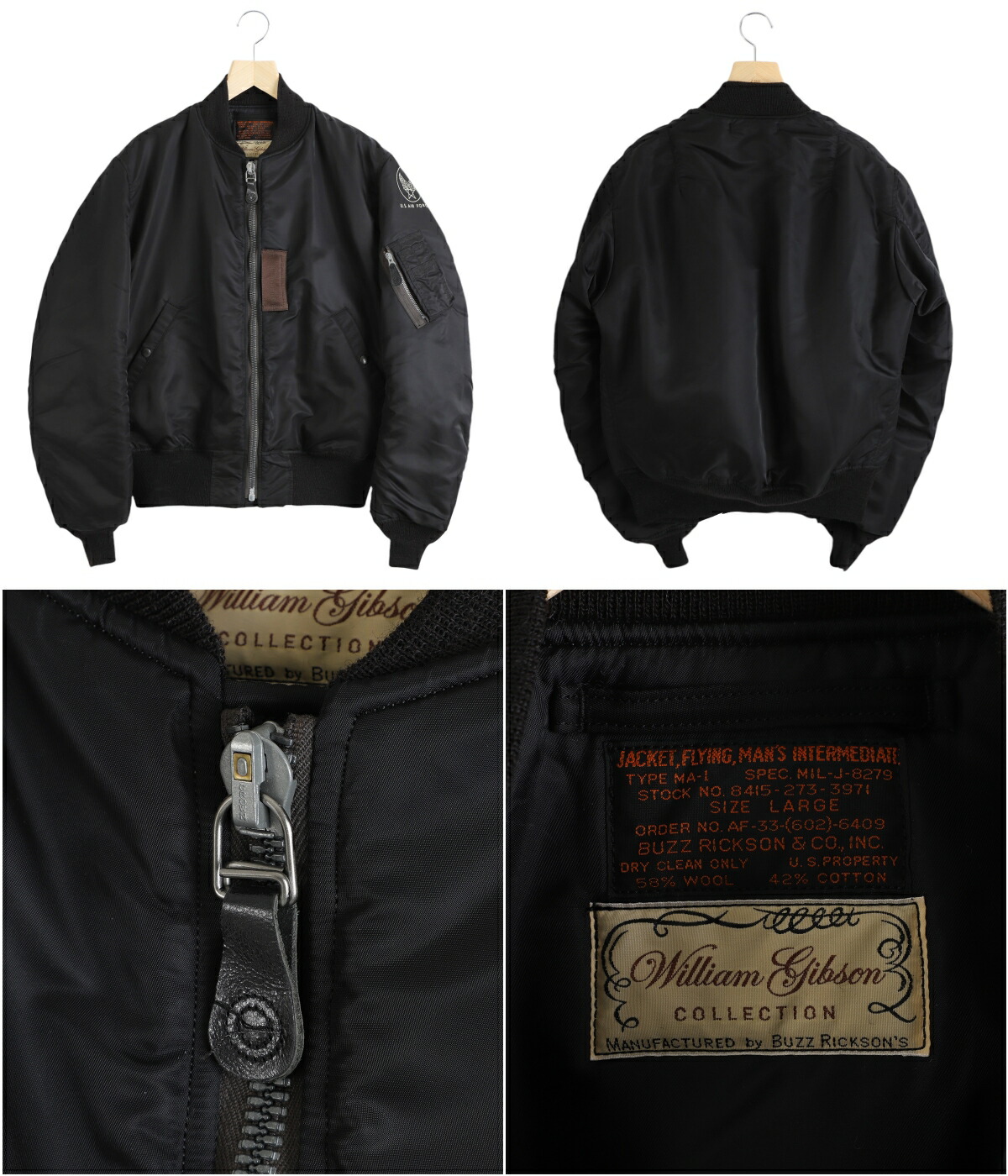 WILLIAM GIBSON BUZZ RICKSON'S William gibson COLLECTION ： BLACK