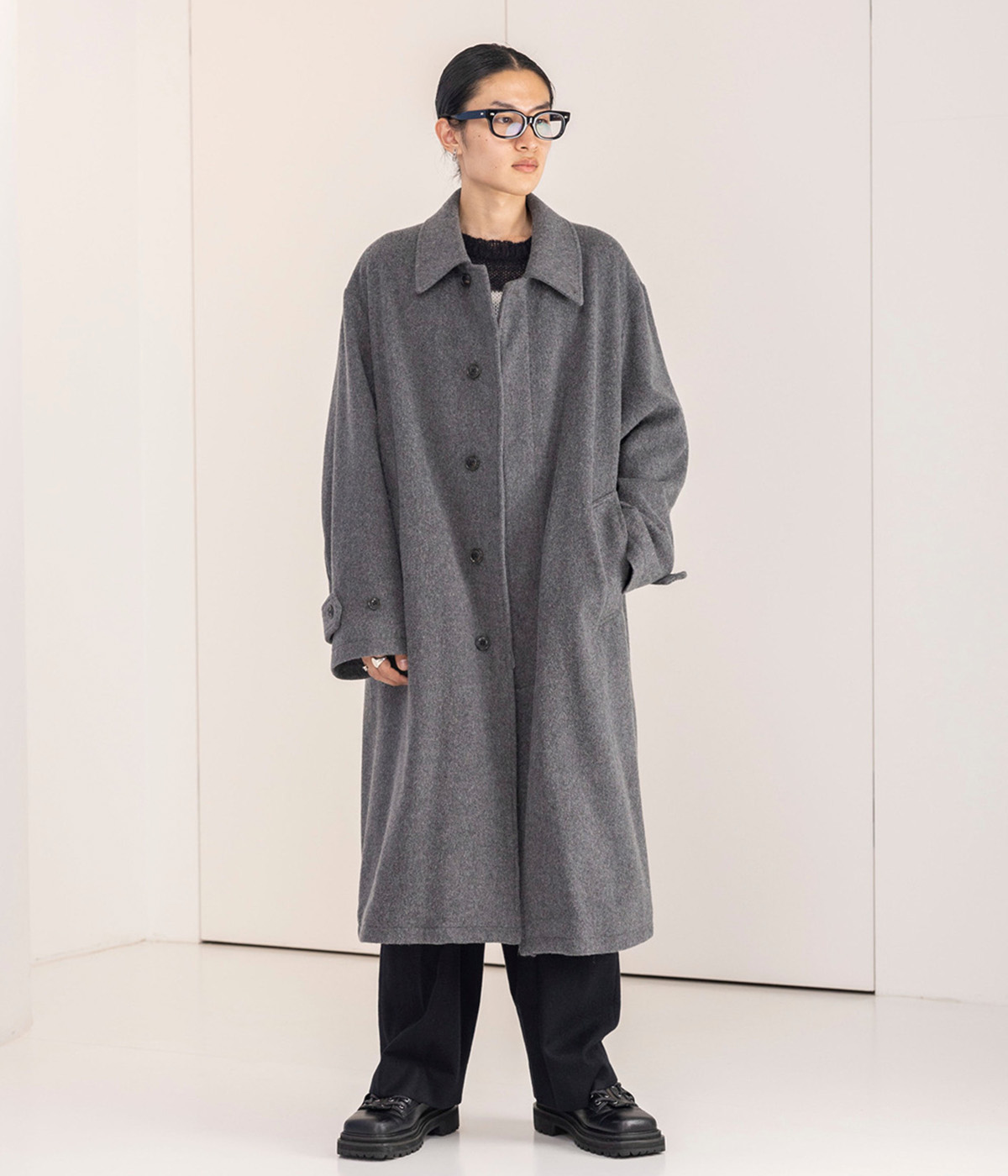 [NOTHING WRITTEN] WOOL BALMACAAN コート★新作・24AW★韓国★ URU（ウル）】ブランドの名作バルマカーンコートをカラー別注