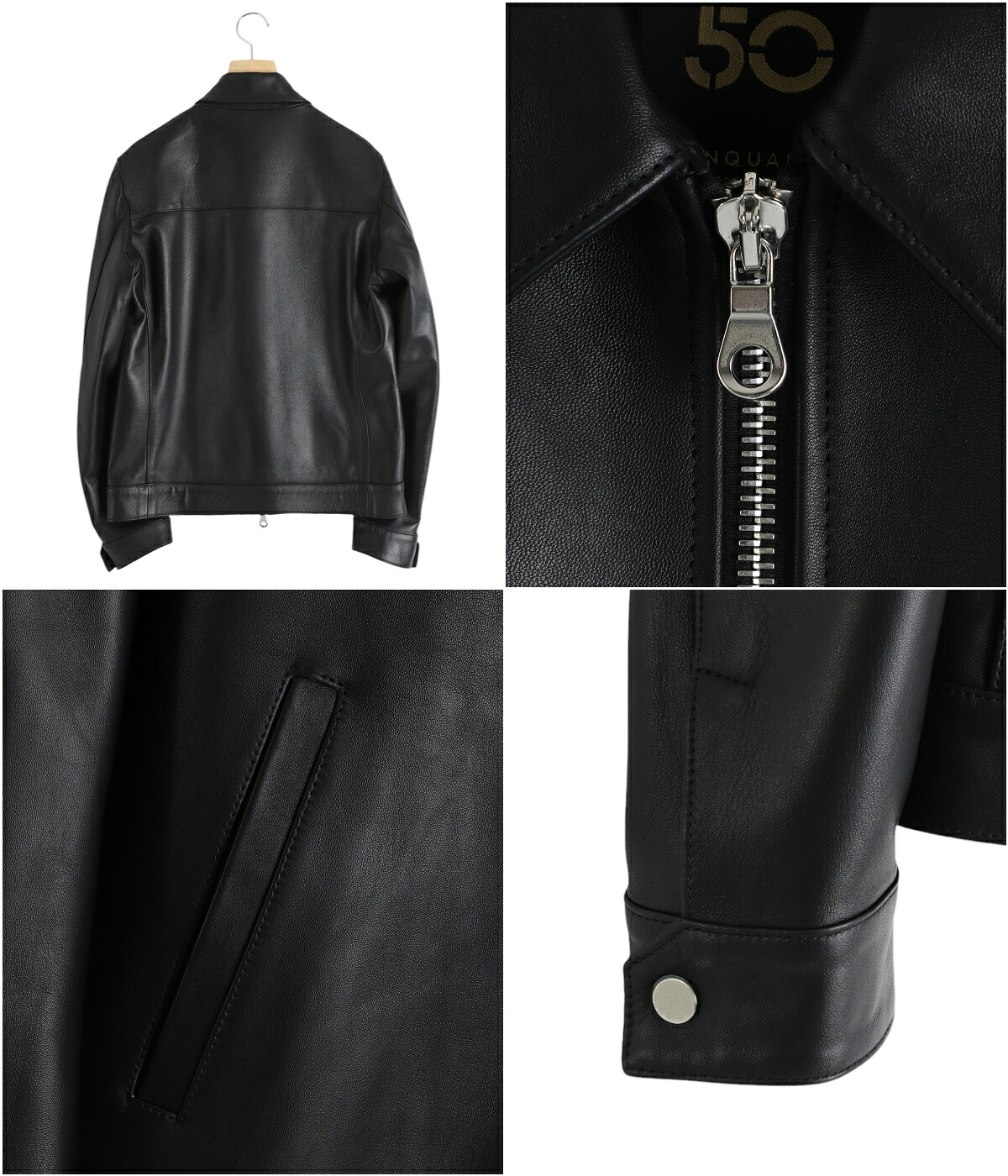 CINQUANTA（チンクワンタ） ： REGULAR COLLAR ZIP BLOUSON NAPPA