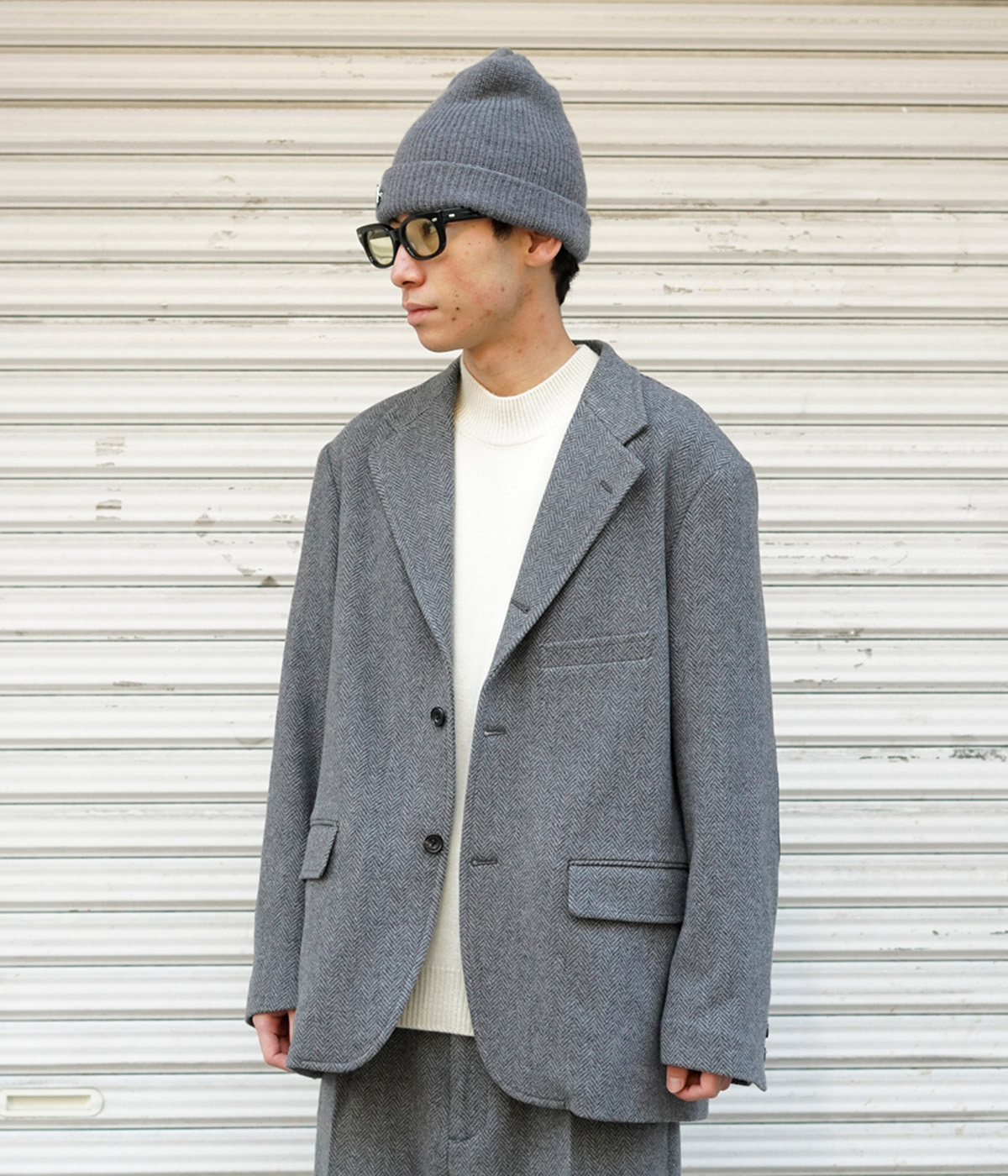 BRITISH AIRLY WOOL オーバーサイズブランケットコート wip_23013112_4.jpg