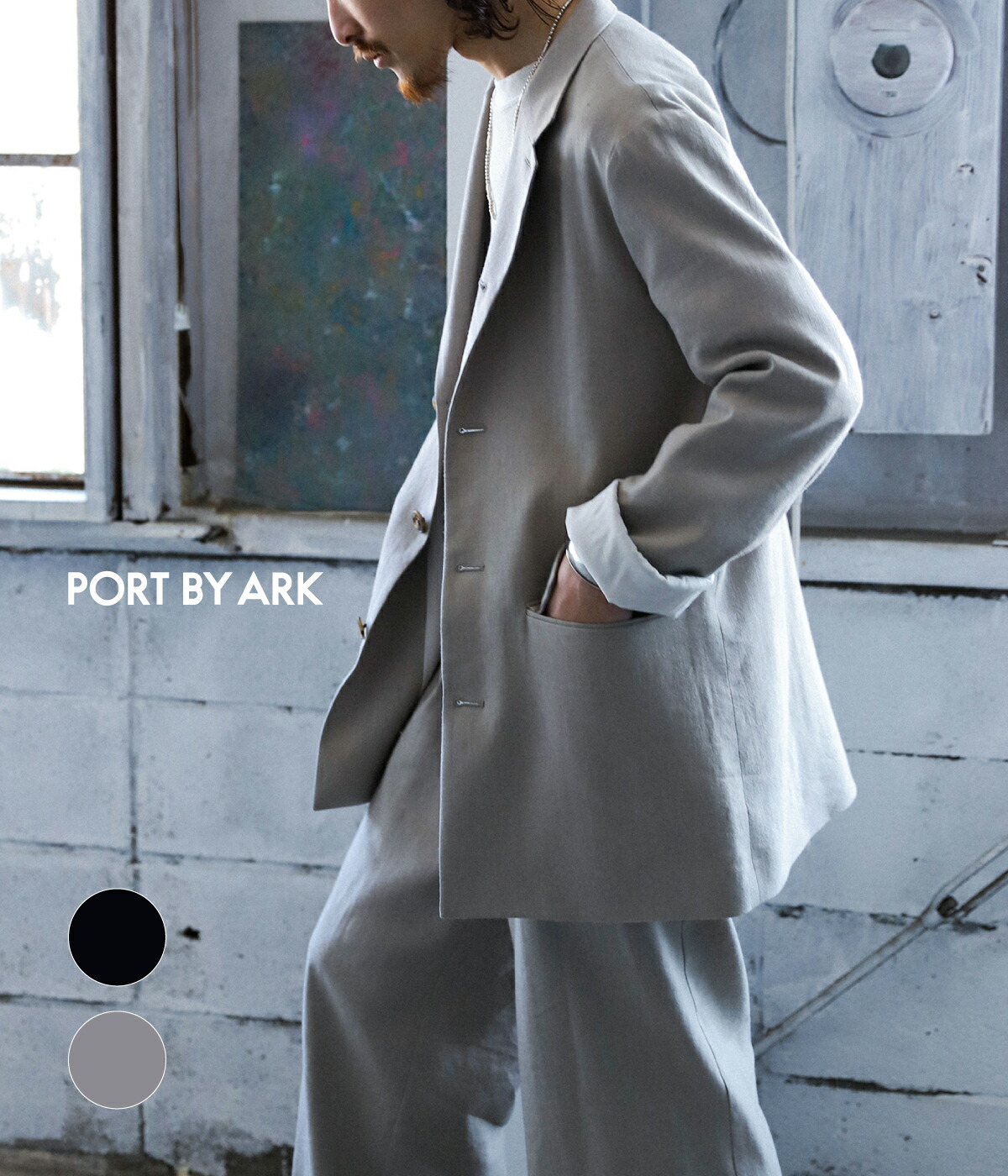 PORT BY ARK PORT BY ARK / ポートバイアーク： Linen Wool Gabardine