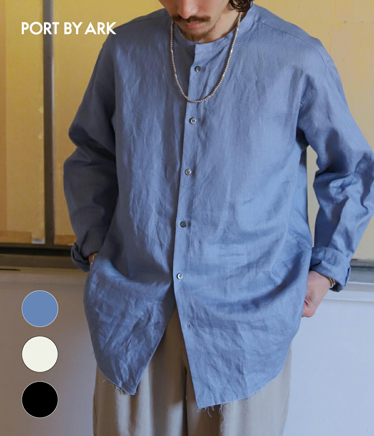 PORT BY ARK /ポートバイアーク ： Crew Neck Shirt / 全3色