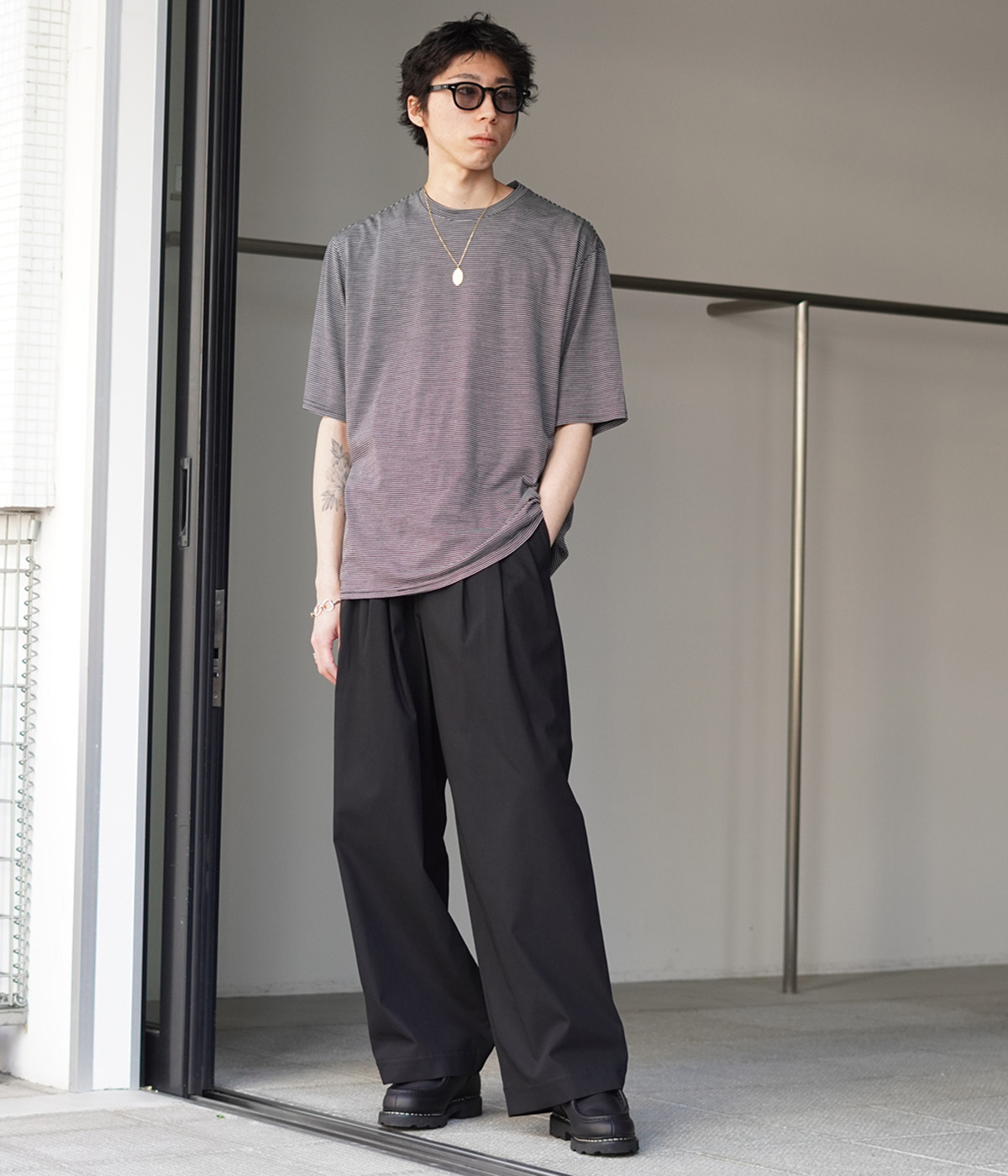 marka / マーカ ： CREW NECK TEE - super 120's wool 全2色