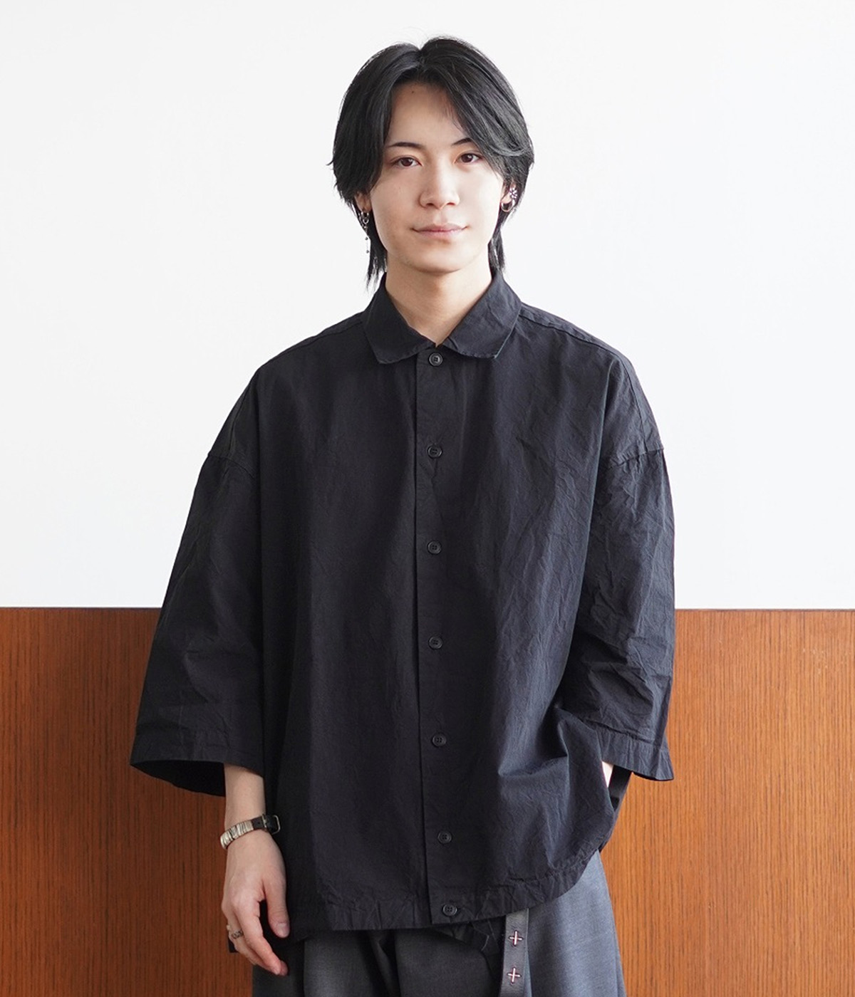 CASEY 【10%OFF】CASEY / ケイシー ： MILI VOLUME SHIRT 全2色