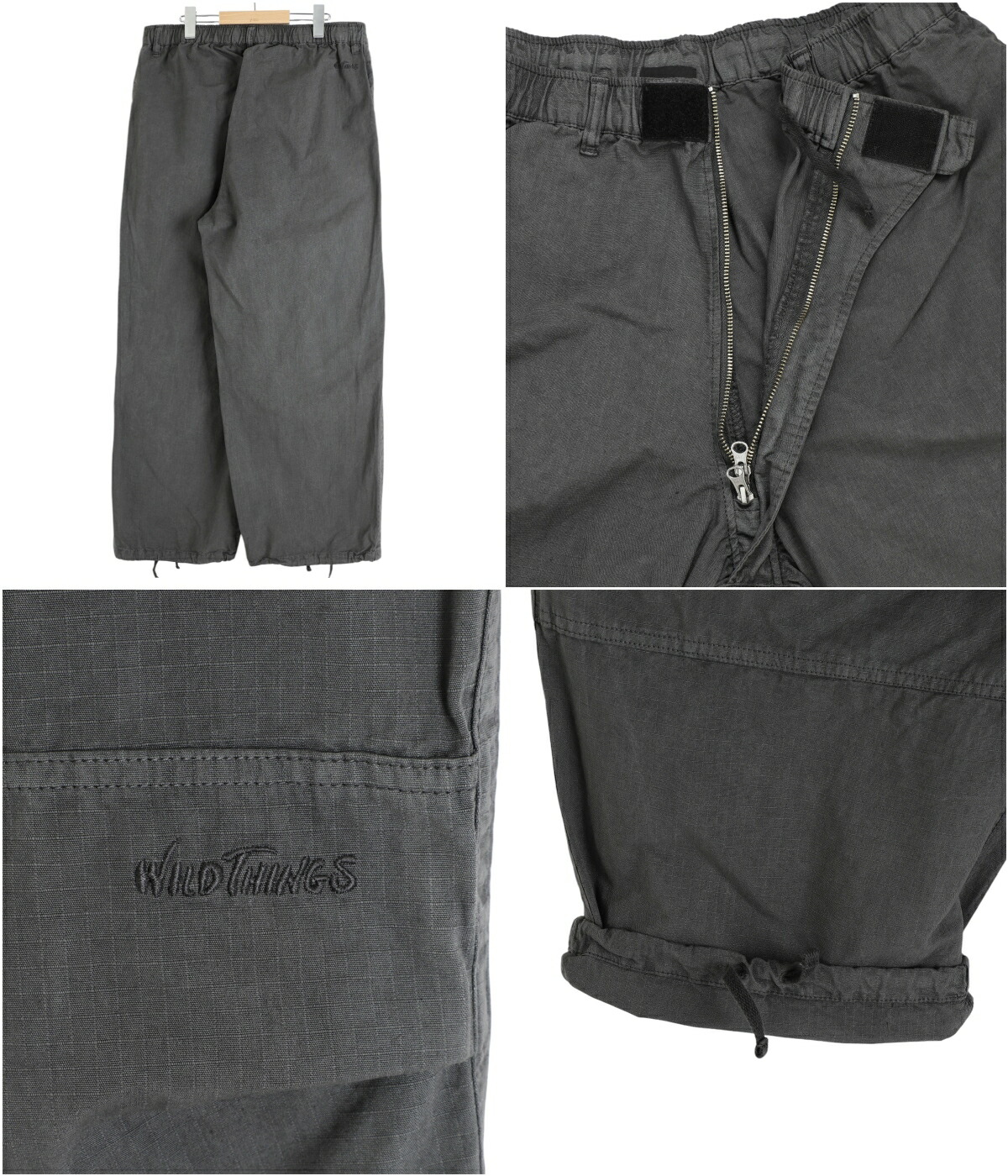 WILDTHINGS / GARMENT DYE MONSTER PANTS/カーゴパンツ/M/コットン/GRY/WT25008AD imgrc0105187902.jpg