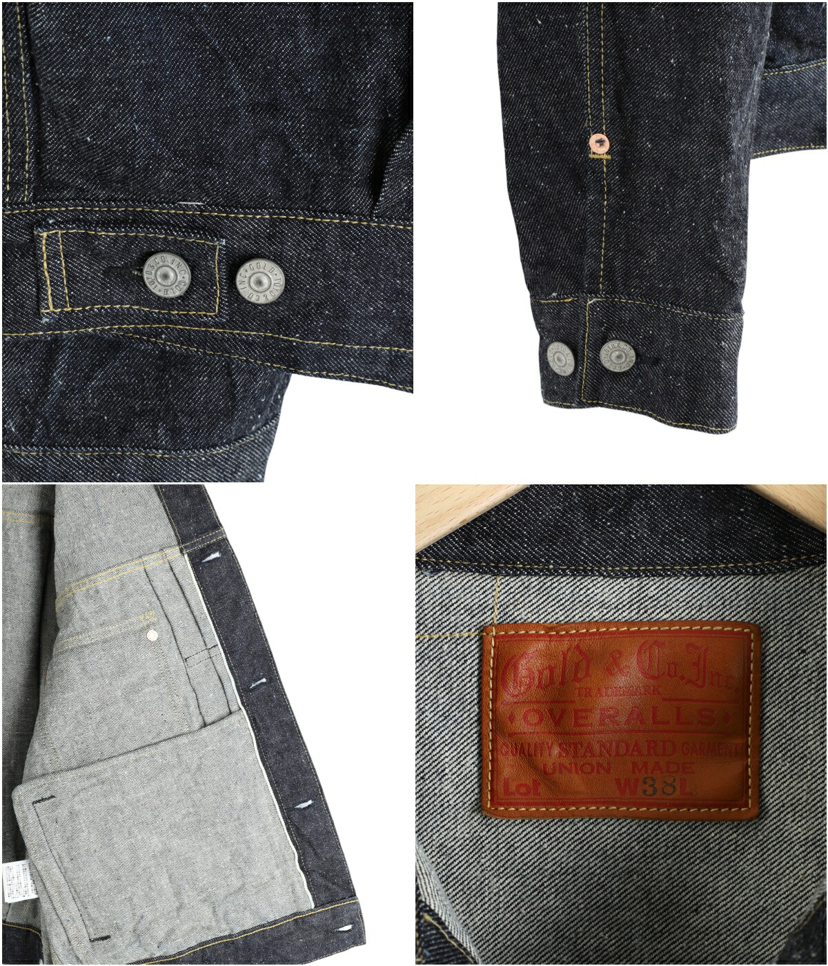 GOLD / ゴールド ： RECYCLED WASTE SUVIN COTTON YARN 14oz DENIM