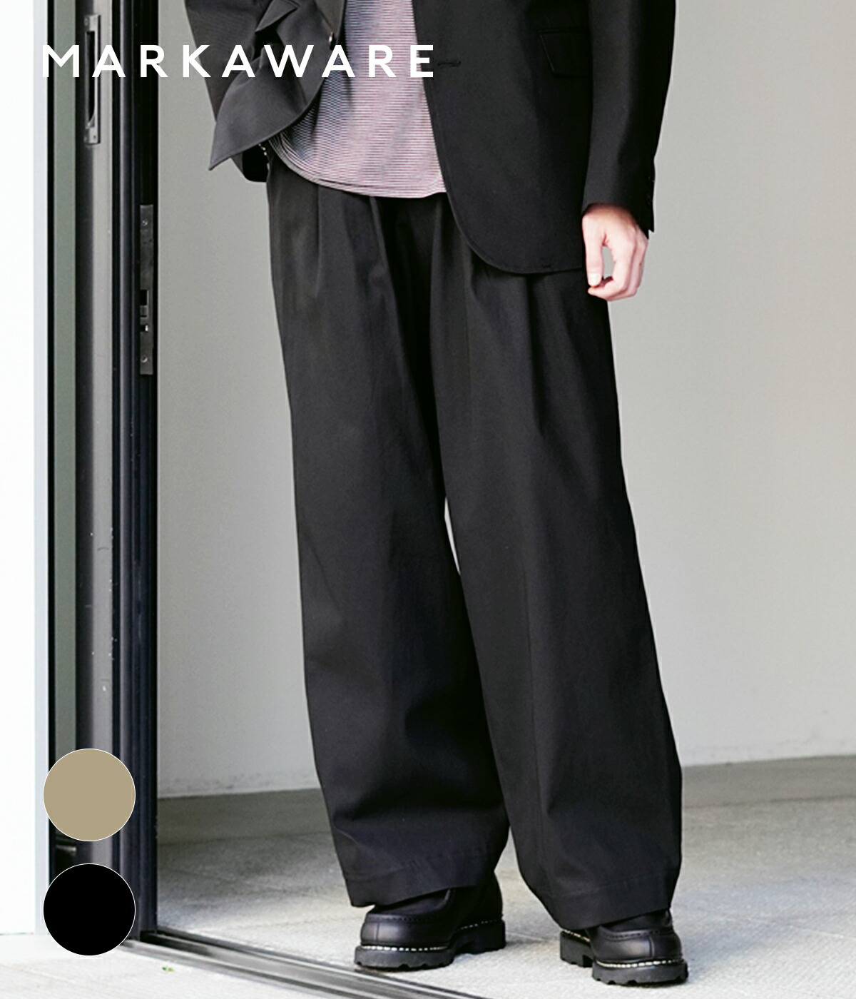 markaware MARKAWARE / マーカウェア： TRIPLE PLEATED EASY