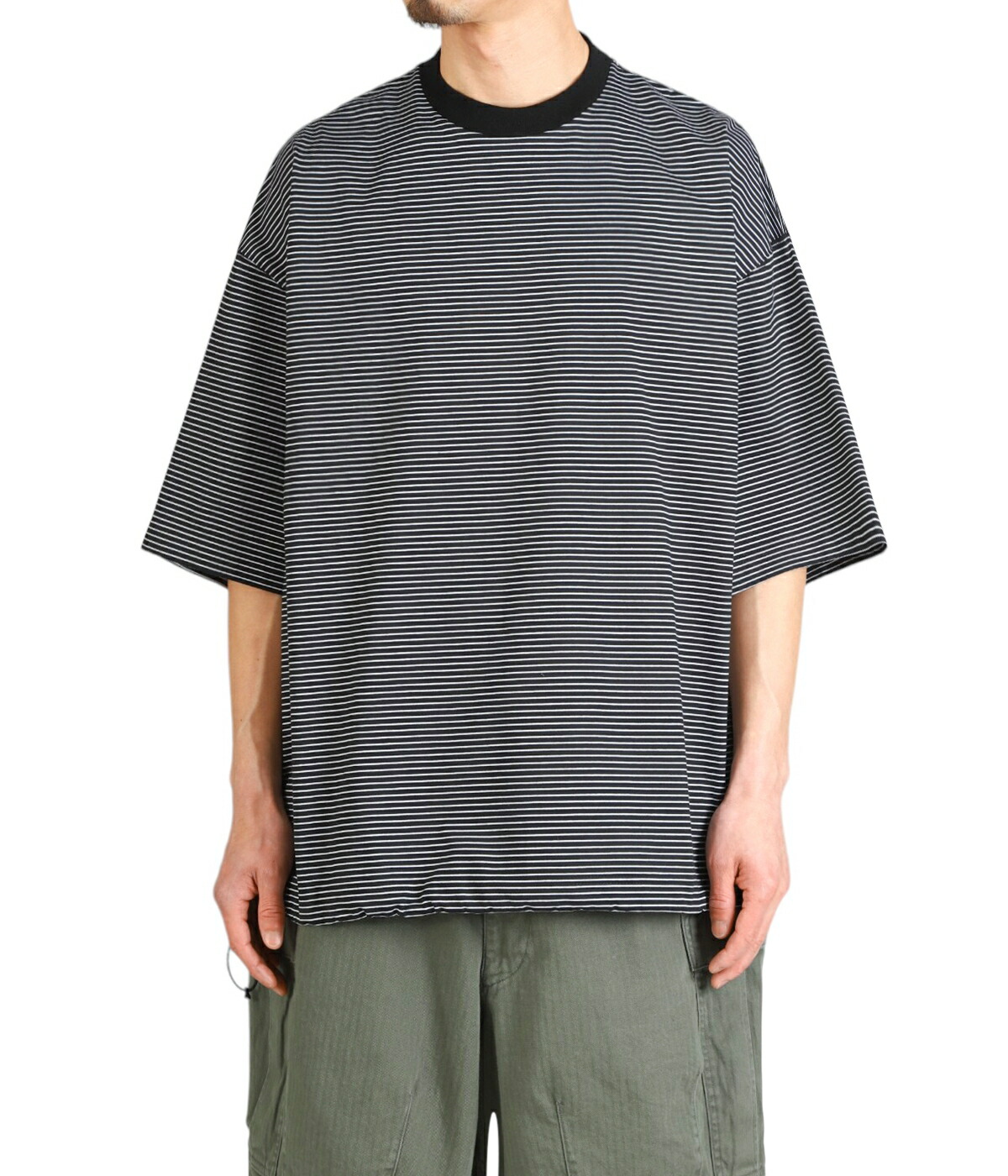 is-ness BALLOON BORDER SHORT SLEEVE T-SHIRT – unexpected store