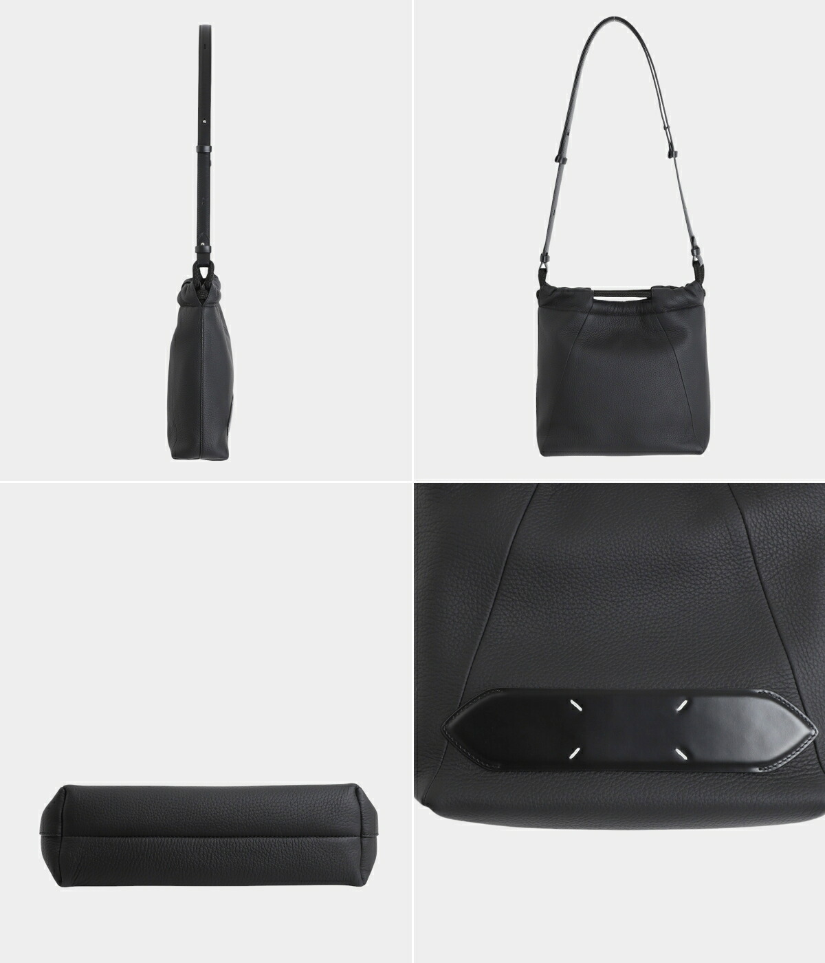 Maison Margiela / メゾンマルジェラ | SOFT 5AC DRAWSTRING BAG SMALL  ドローストリング ショルダーバッグ | ブラック | レディース Maison Margiela SOFT 5AC DRAWSTRING BAG SMALL（ショルダーバッグ
