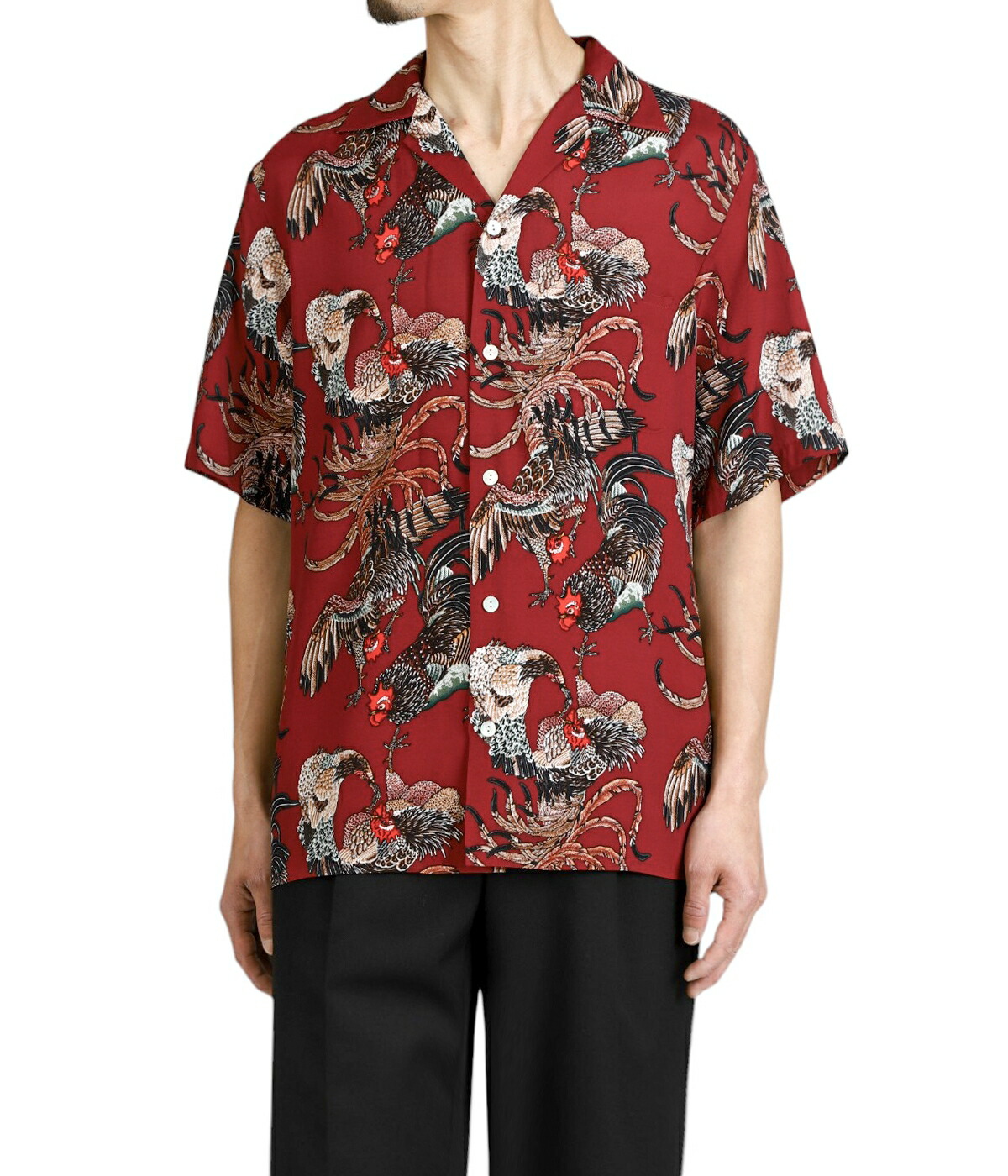 NIPOALOHA（ニポアロハ） ： RAYON SHORT SLEEVE ALOHA SHIRT(伊藤若冲