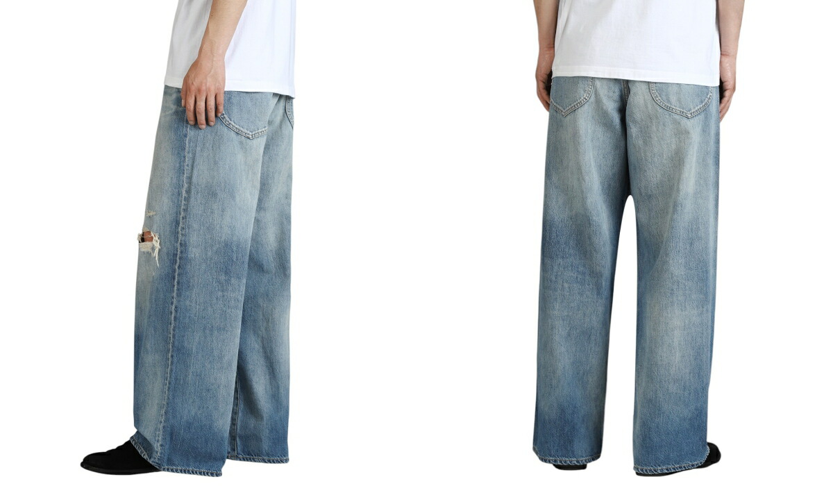 MINEDENIM（マインデニム） ： Light weight Denim E.Wide 5pocket USS