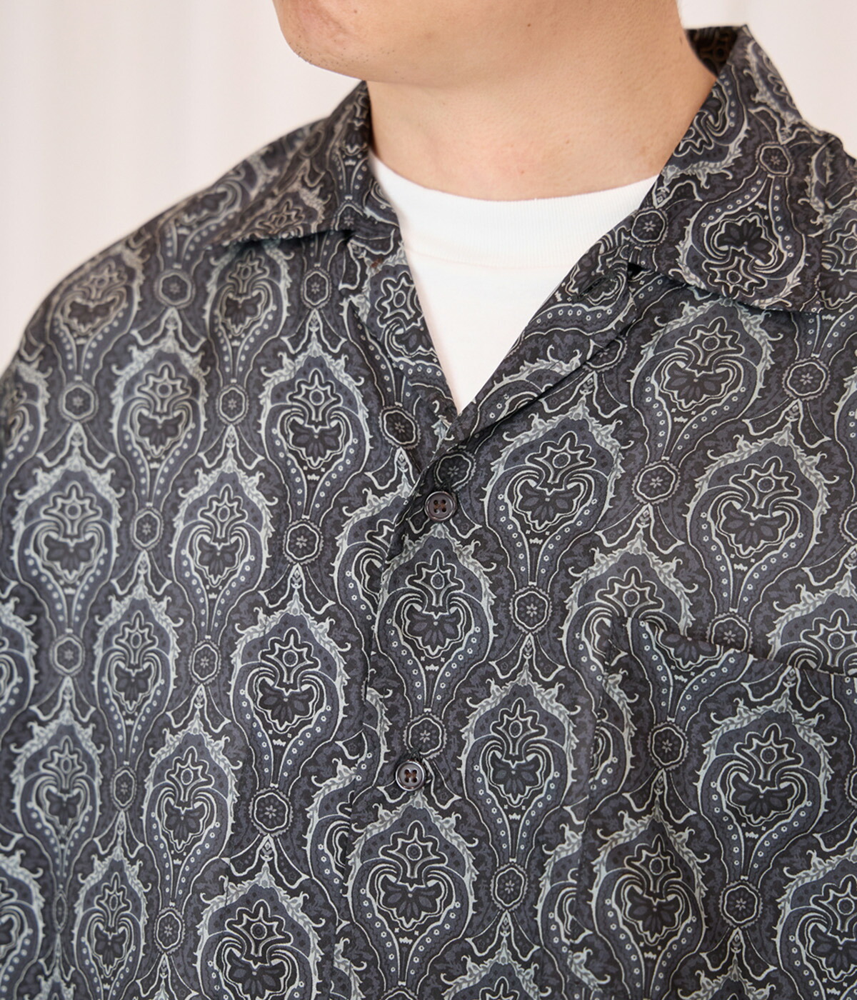 marka（マーカ） ： SILK OPEN COLLAR SHIRT / 全2色 ： M25A-22SH02B