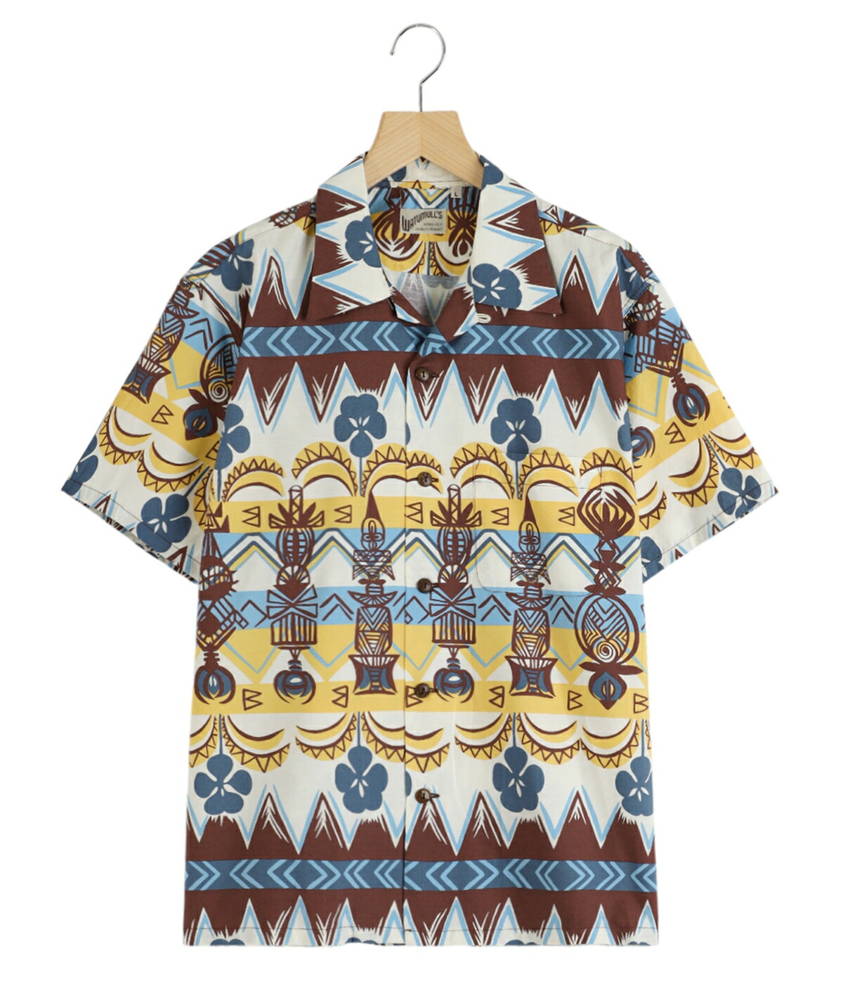 ★美品 SUNSURF サンサーフ SS39504 アロハ SUN SURF 【P10倍】SUN / サンサーフ ： “TROPICAL WOODCUT” COTTON