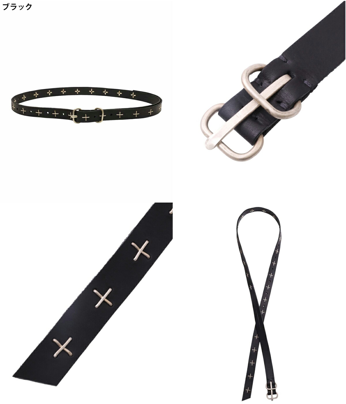 m.a+（エムエークロス） ： “+“ studded double oval buckle med