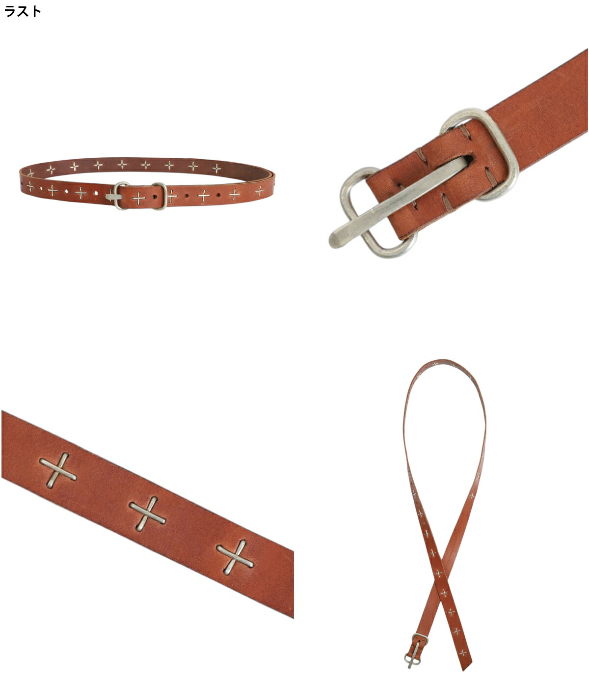 m.a+（エムエークロス） ： “+“ studded double oval buckle med