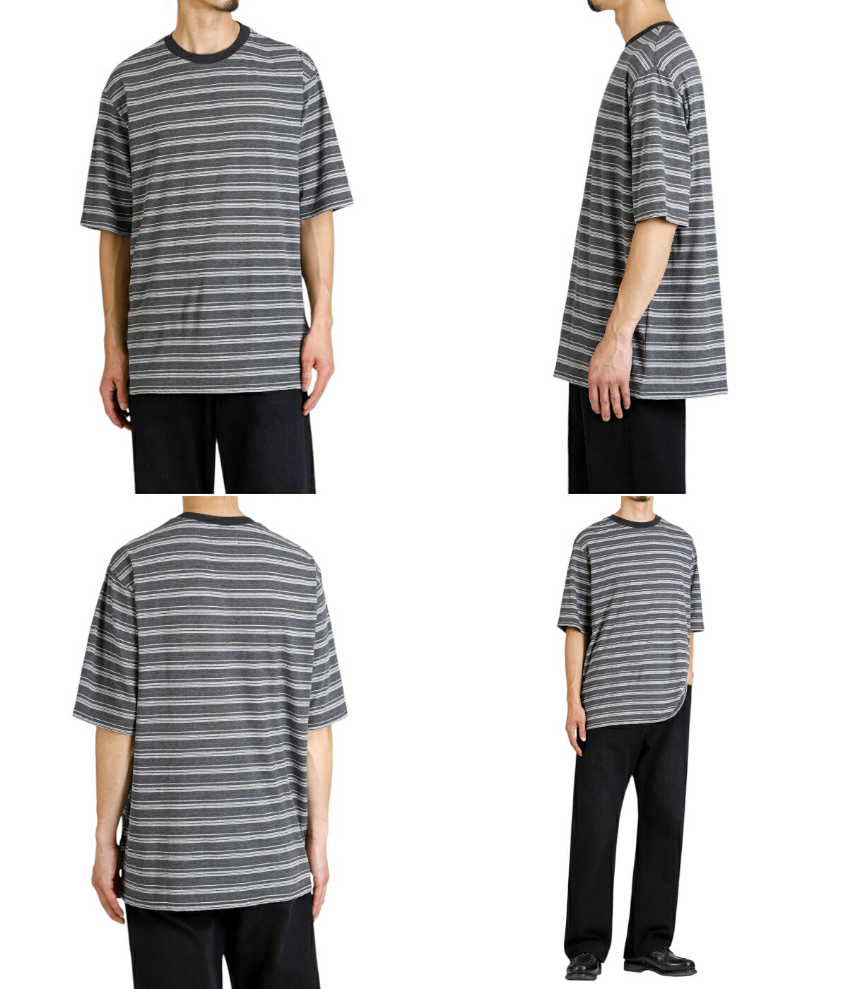 marka（マーカ） ： BORDER TEE - 60/1 ORGANIC MELANGE BORDER -/ 全2