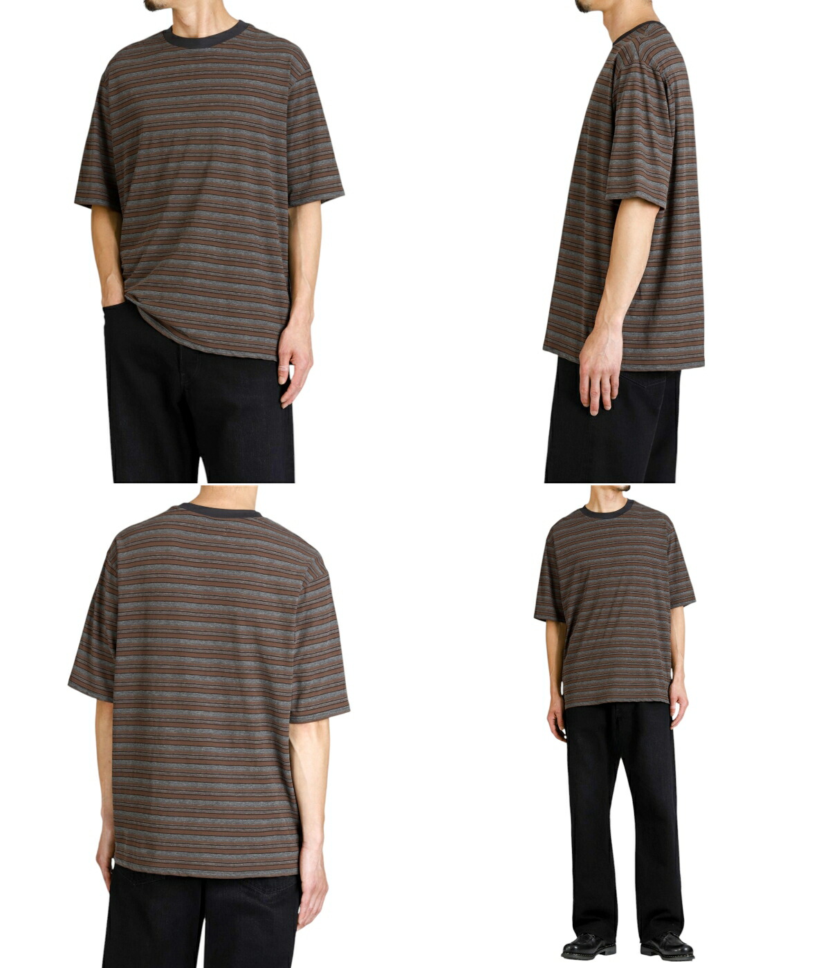 marka（マーカ） ： BORDER TEE - 60/1 ORGANIC MELANGE BORDER -/ 全2 