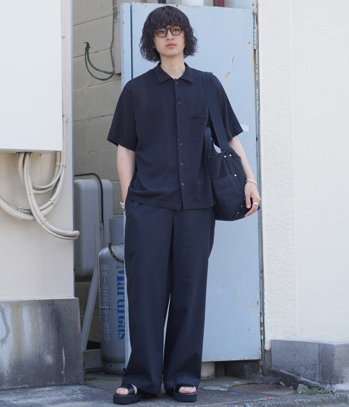 marka（マーカ） ： WIDE LEG EASY PANTS - 2/72 washer wool tropical