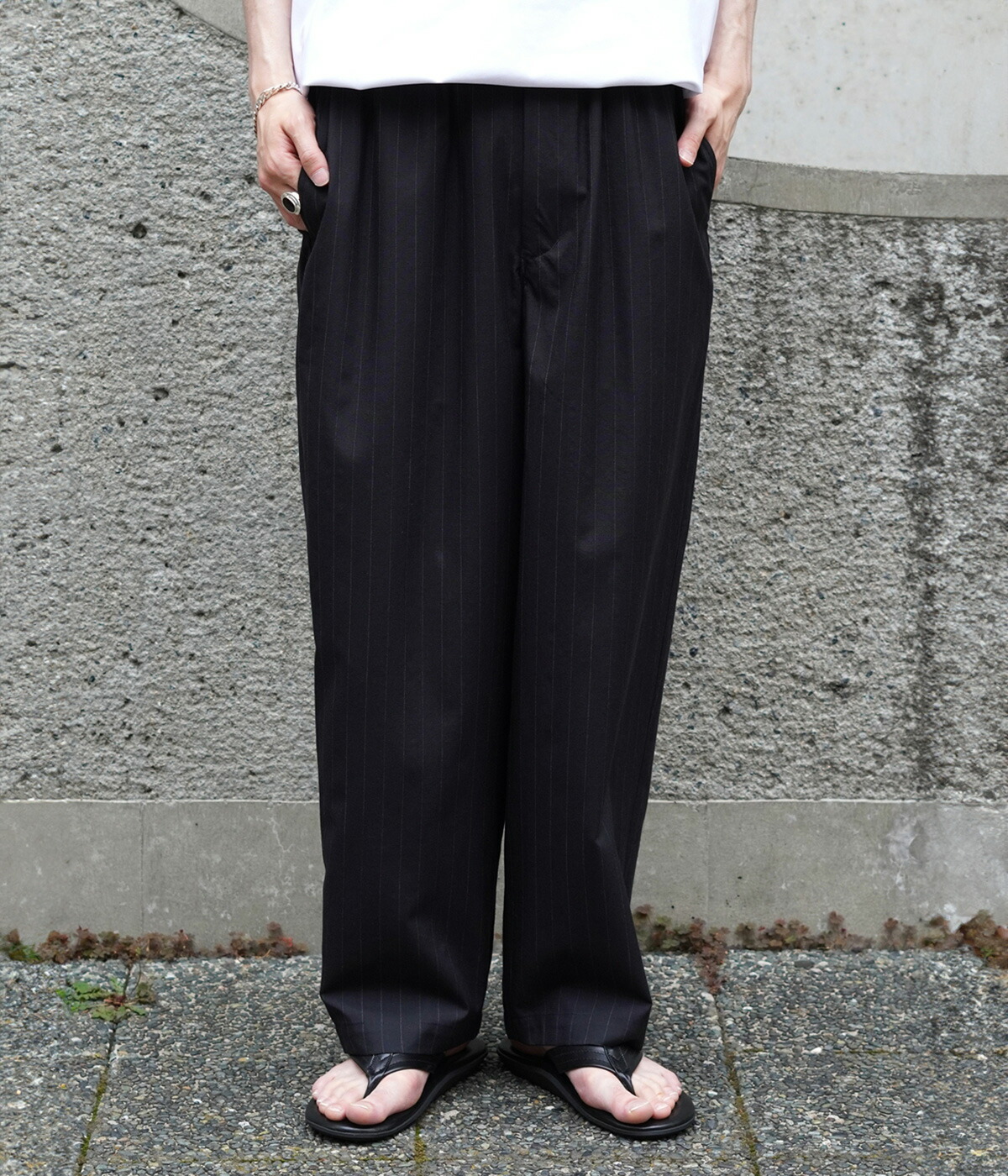 marka マーカ ： COCOON WIDE EASY PANTS - 2/72 washer wool