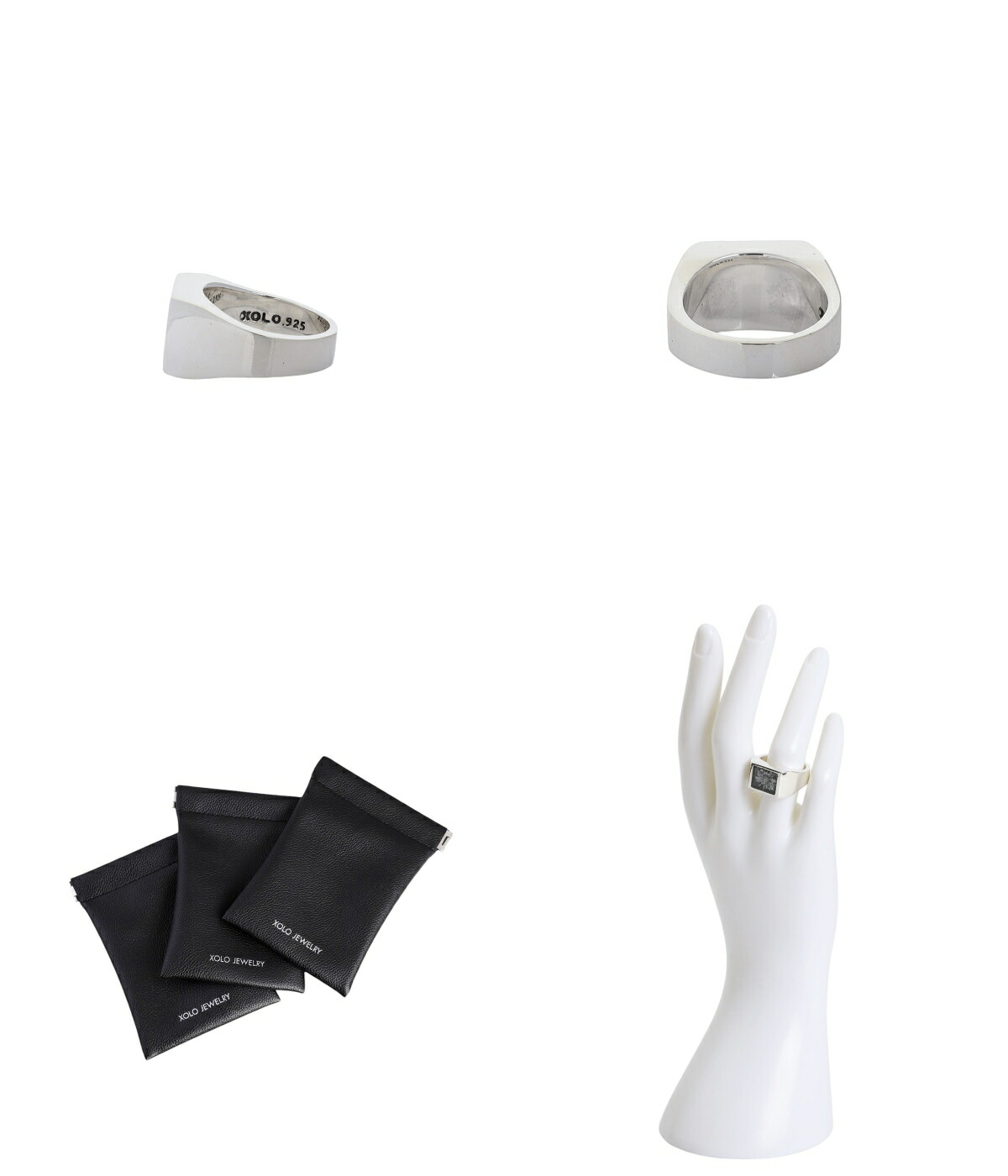 XOLO XOLO JEWELRY / ショロ ジュエリー ： Signet Ring with Steel