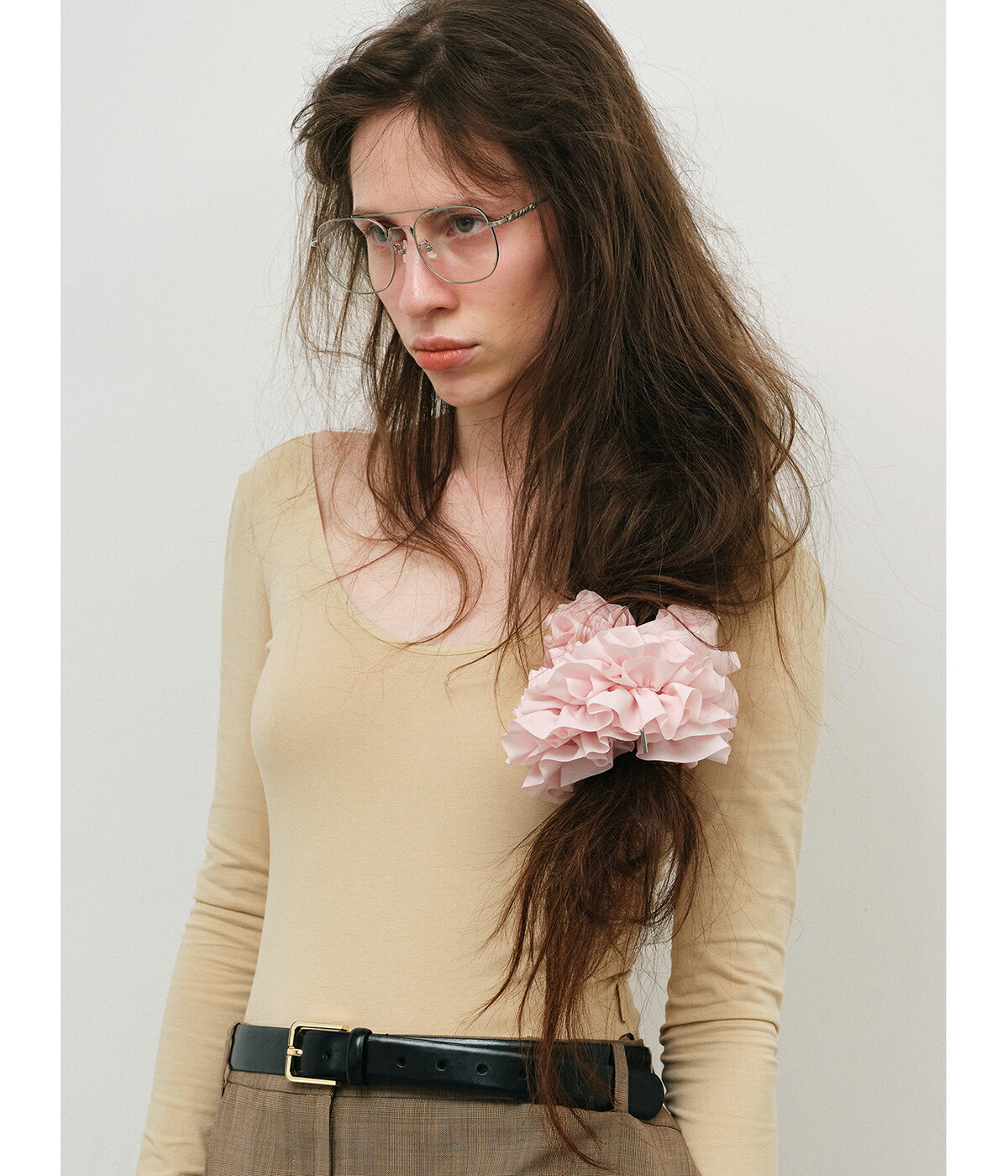 heyep / ヘイップ ： [レディース]Ruffled Jersey Scrunchie 全2
