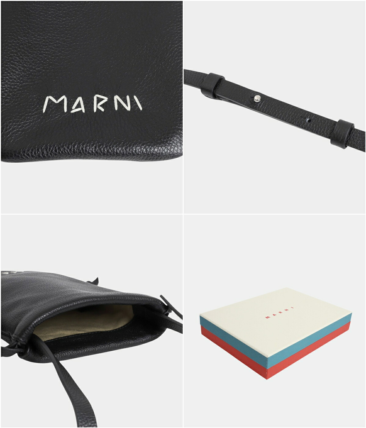 ま　イタリア製　MARNI マルニ　スマホショルダーバッグ マルニ MARNI ポシェット TEMI0004A4 P3572 Z2P90 PHONE CC