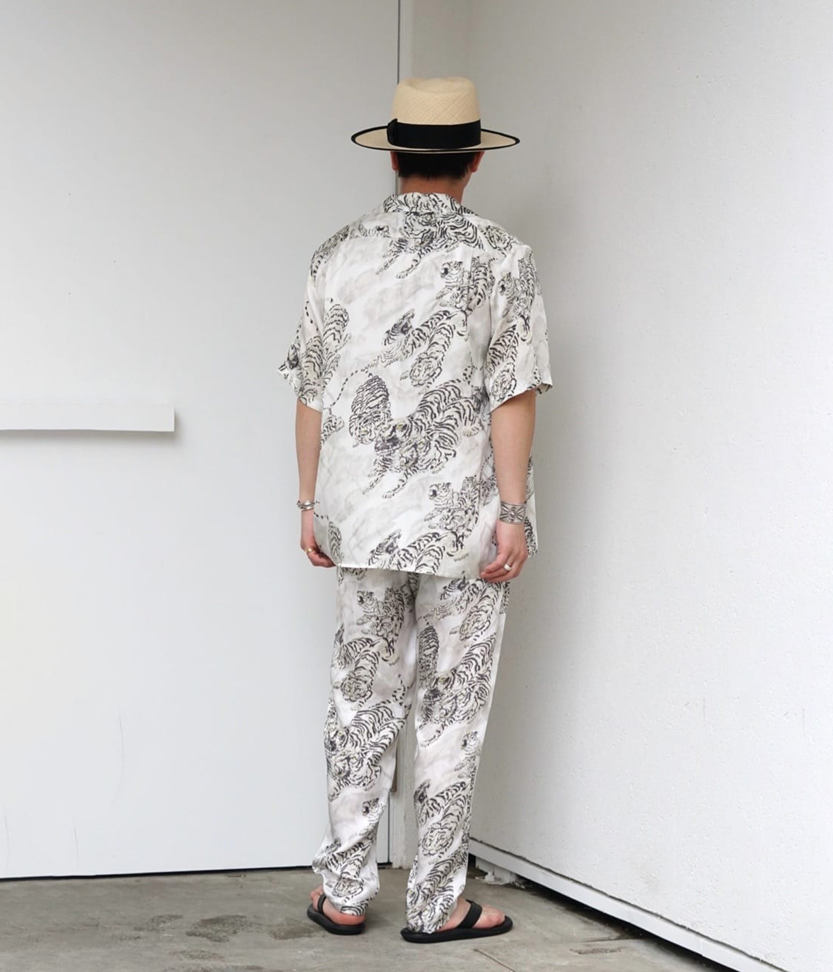 NIPOALOHA ニポアロハ 百美人 シルク 半袖アロハシャツ NIPOALOHA / ニポアロハ ： SILK SHORT SLEEVE ALOHA SHIRT(百虎
