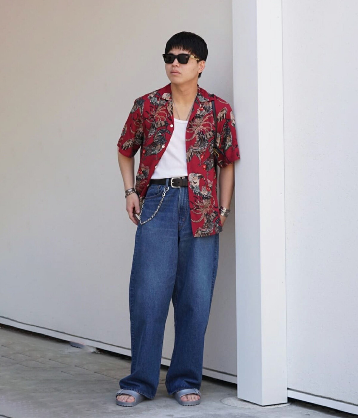 NIPOALOHA（ニポアロハ） ： RAYON SHORT SLEEVE ALOHA SHIRT(伊藤若冲