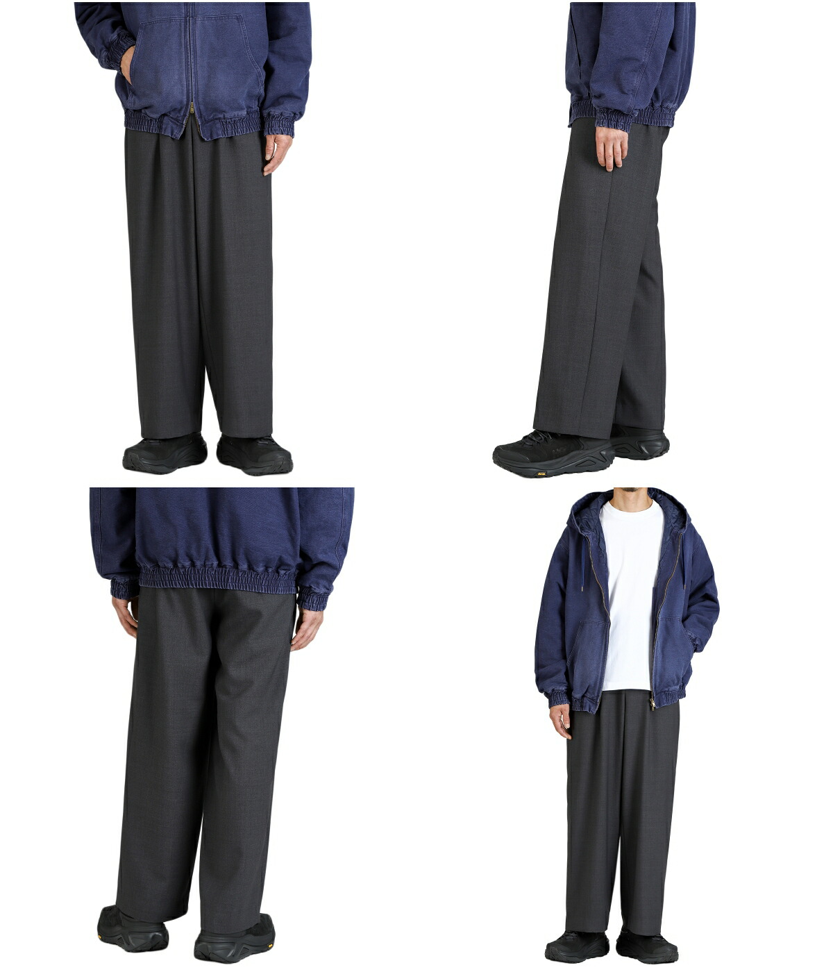 marka（マーカ） ： TWO TUCK MILITARY TROUSERS -RECYCLED POLYESTER