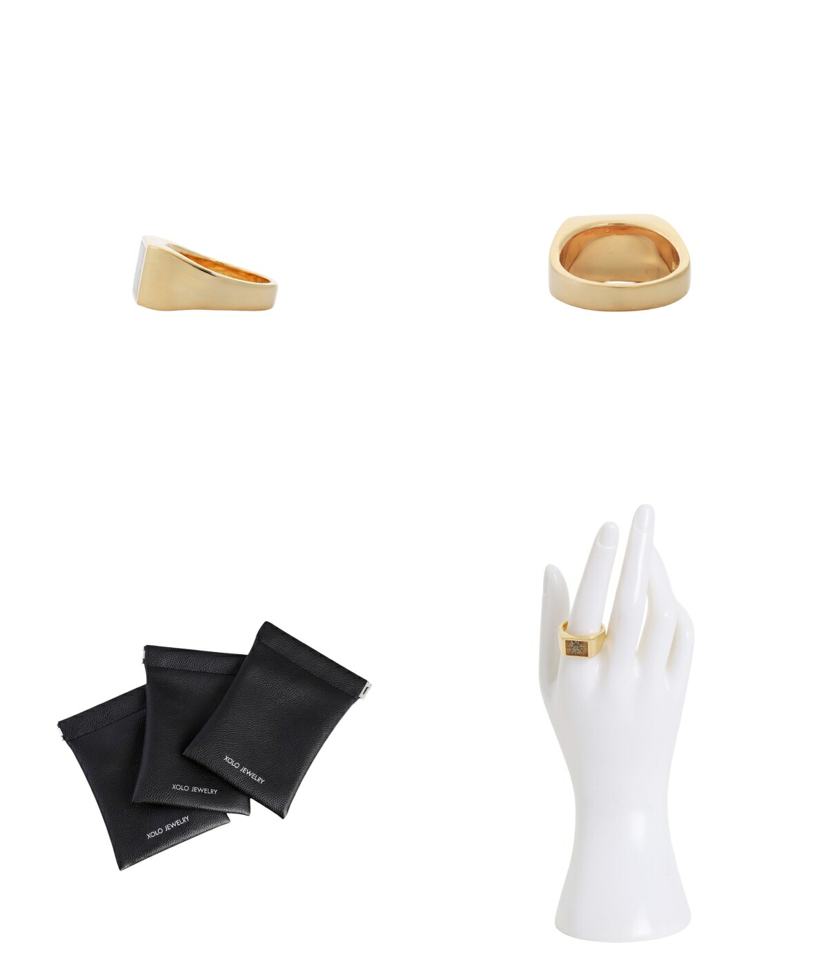 XOLO XOLO JEWELRY / ショロ ジュエリー ： Signet Ring with Golden