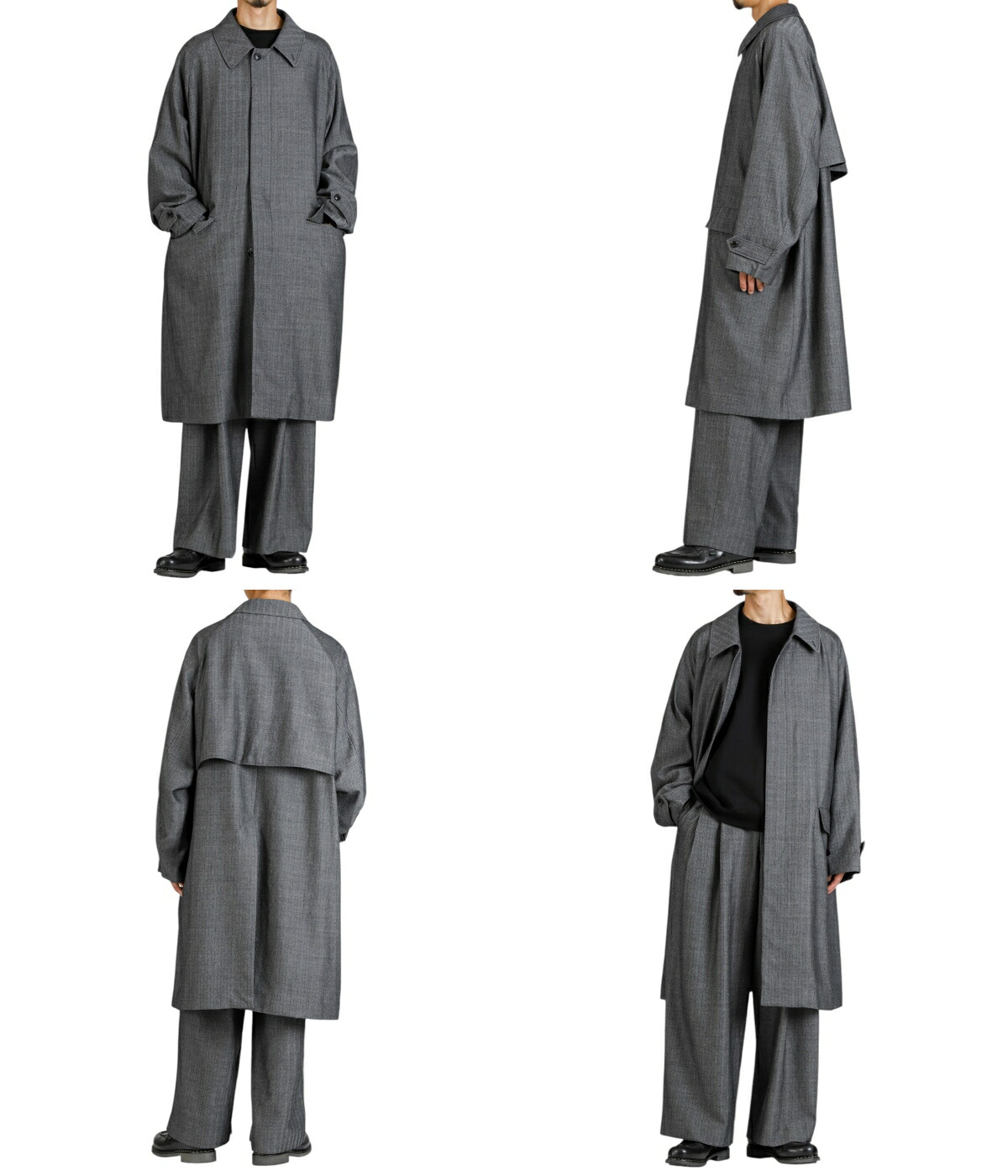 marka（マーカ） ： RAGLAN SLEEVE COAT -TUMBLED WOOL SERGE- / 全2色