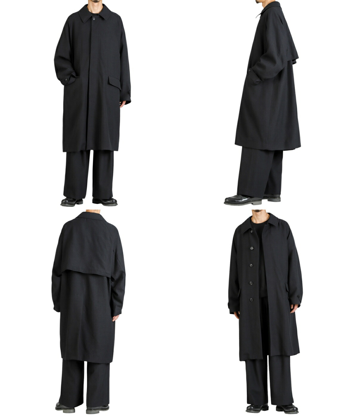 marka / マーカ ： RAGLAN SLEEVE COAT -TUMBLED WOOL SERGE- 全