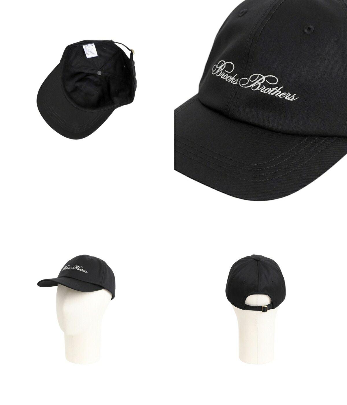 Brooks Brothers ブラック ベースボールキャップ L/XL New Brooks Brothers Cap Black Made in USA SizeL/XL - jam-clothing