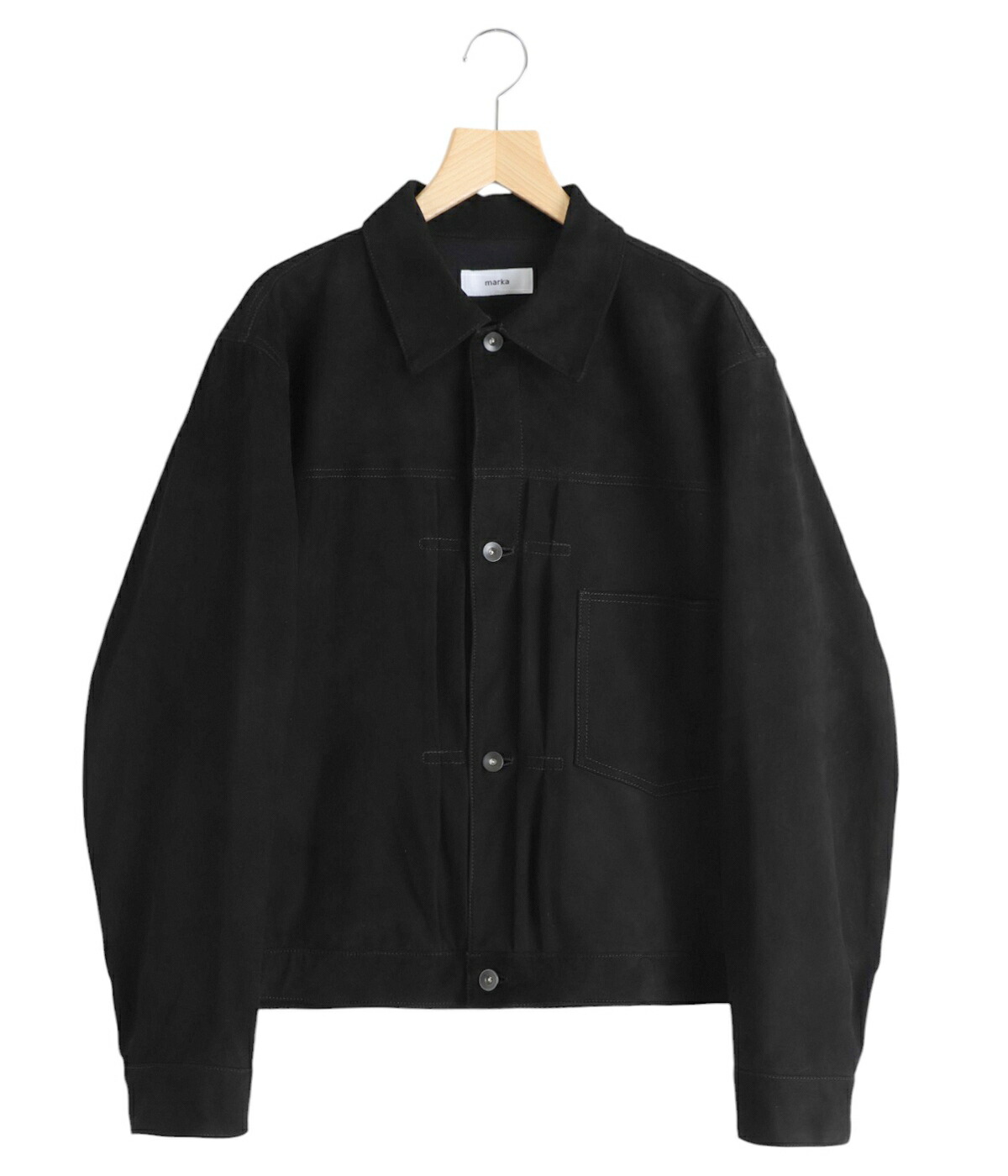 marka（マーカ） ： SUEDE TRUCKER JACKET -GOAT SUEDE