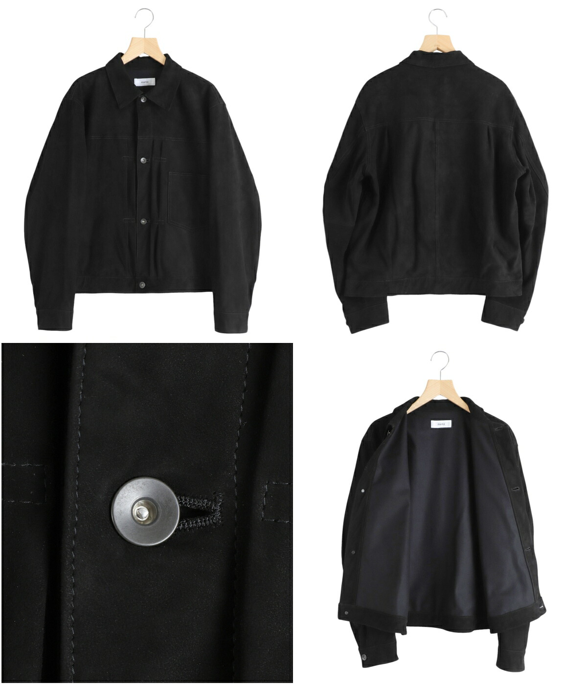 marka（マーカ） ： SUEDE TRUCKER JACKET -GOAT SUEDE 