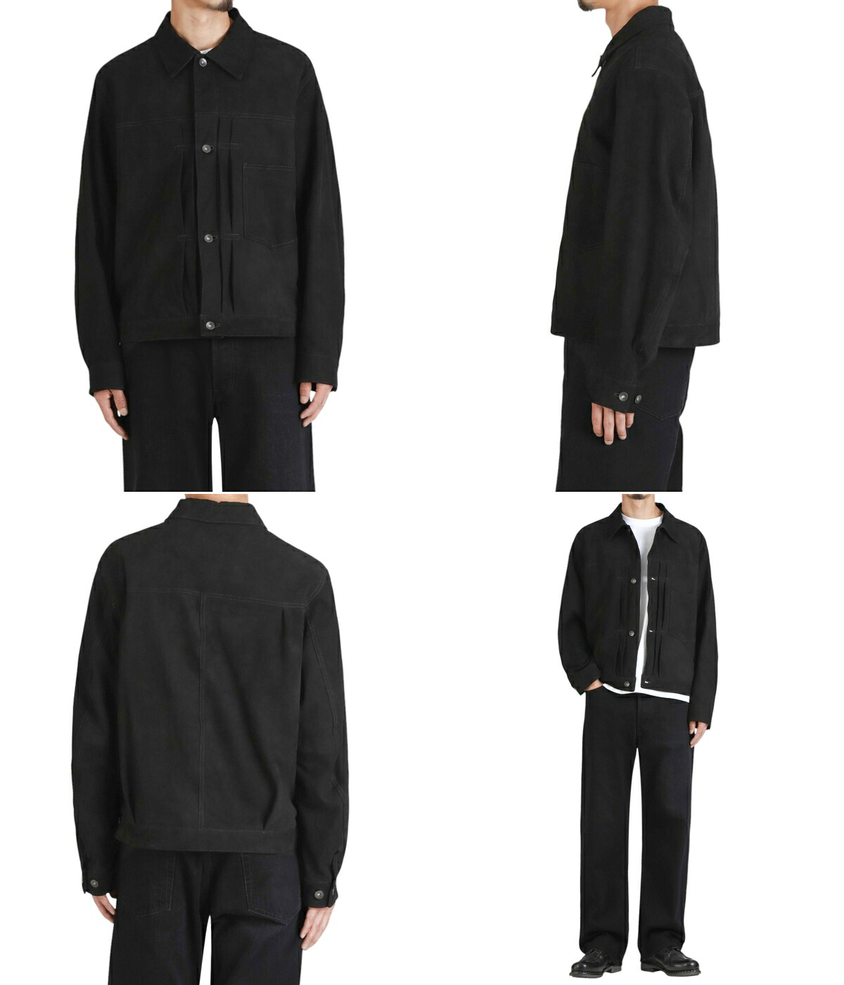 marka（マーカ） ： SUEDE TRUCKER JACKET -GOAT SUEDE 