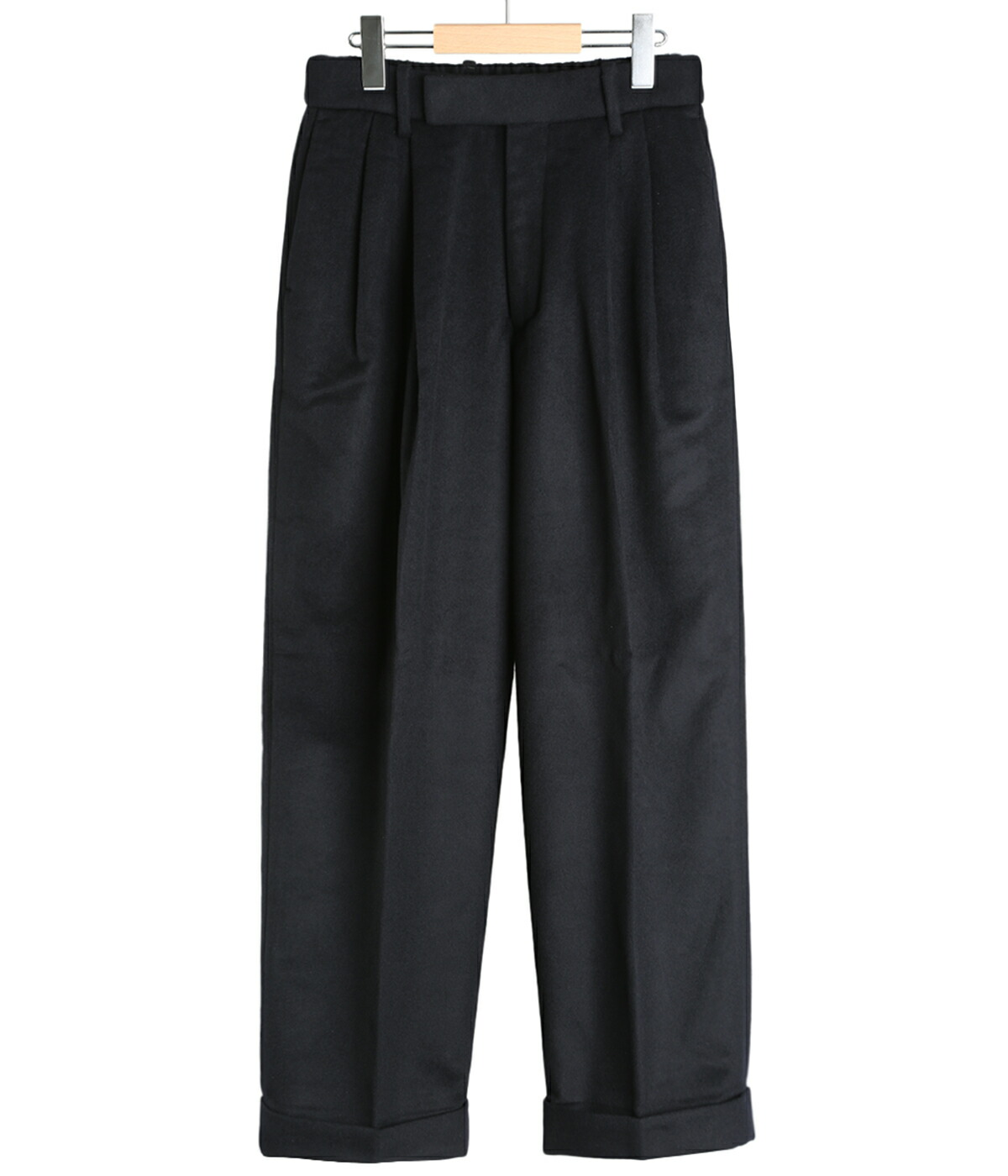 markaware（マーカウェア） ： DOUBULE PLEATED WIDE TROUSERS