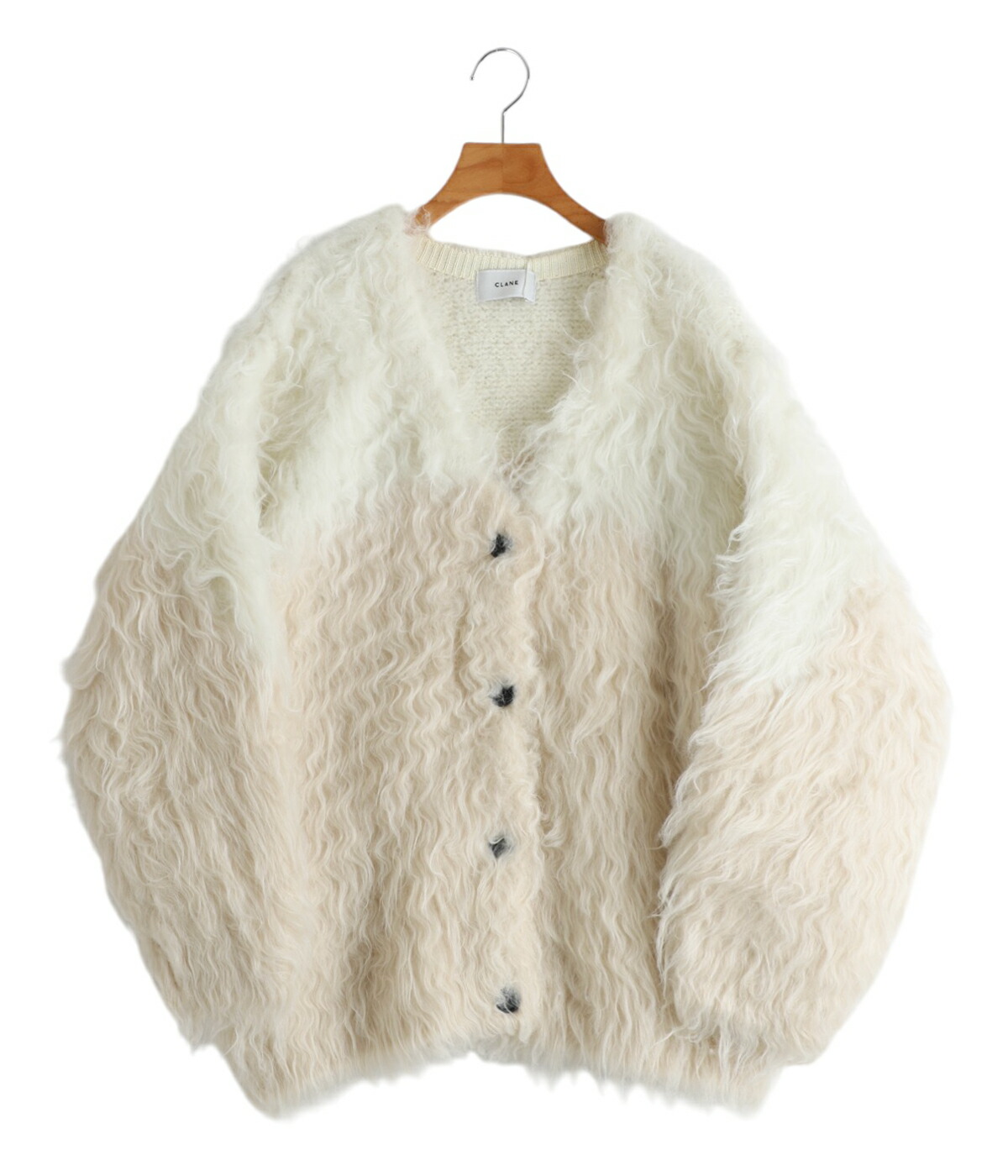 CLANE（クラネ） ： [レディース]BI COLOR SHAGGY KNIT CARDIGAN