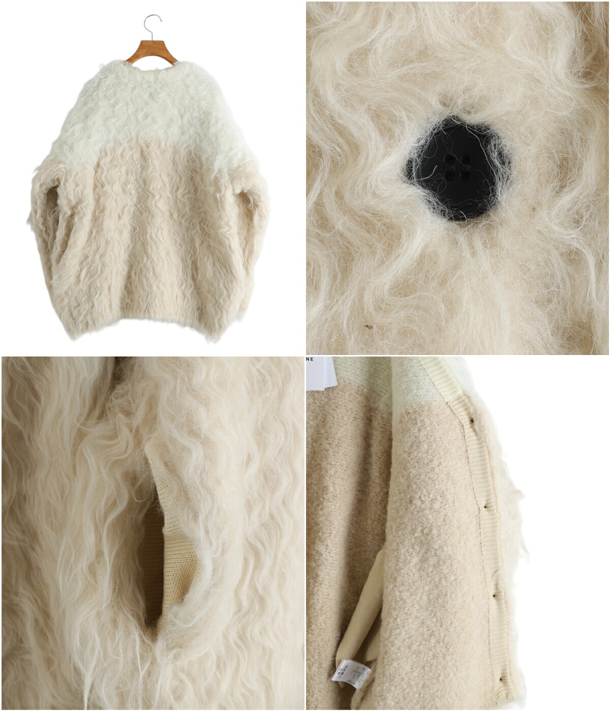 CLANE（クラネ） ： [レディース]BI COLOR SHAGGY KNIT CARDIGAN