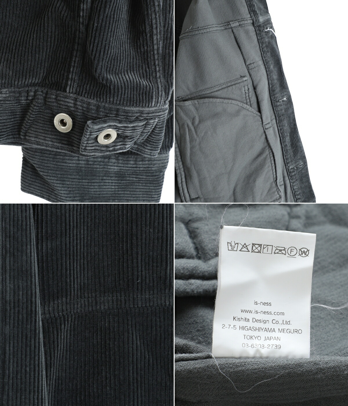 is-ness イズネス CORDUROY TRUCKER JACKET is-ness - イズネス 25AW CORDUROY TRUCKER JACKET