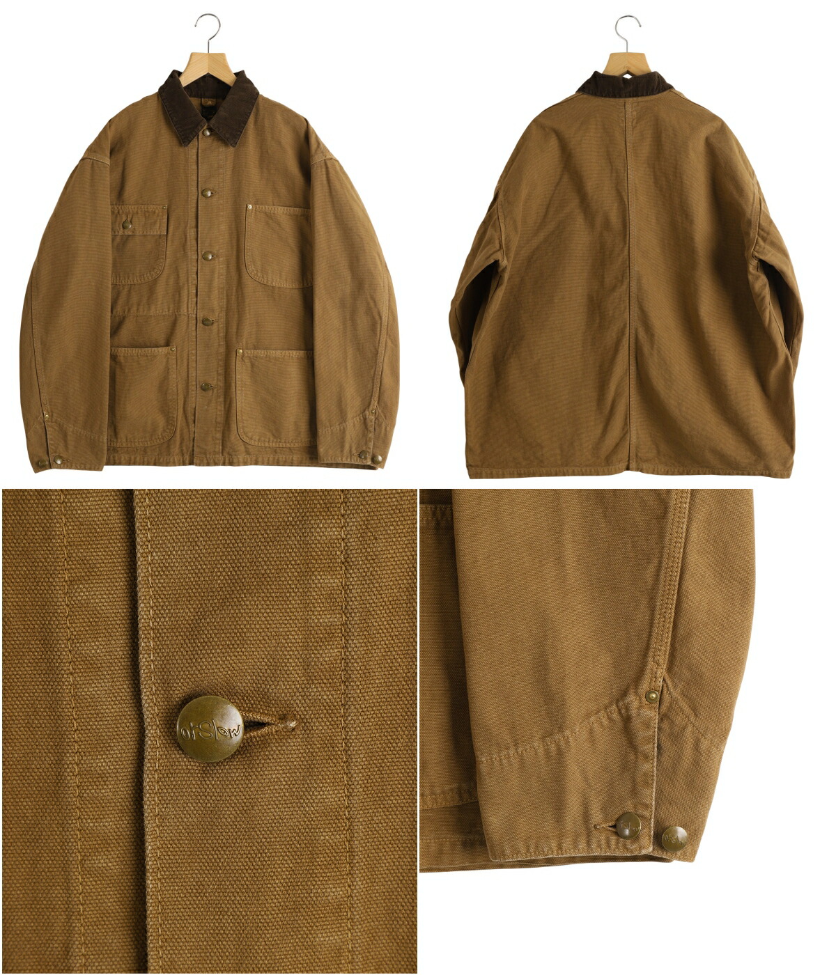 orSlow（オアスロウ） ： RELAX FIT OXFORD COVERALL ： 01-6034-53S