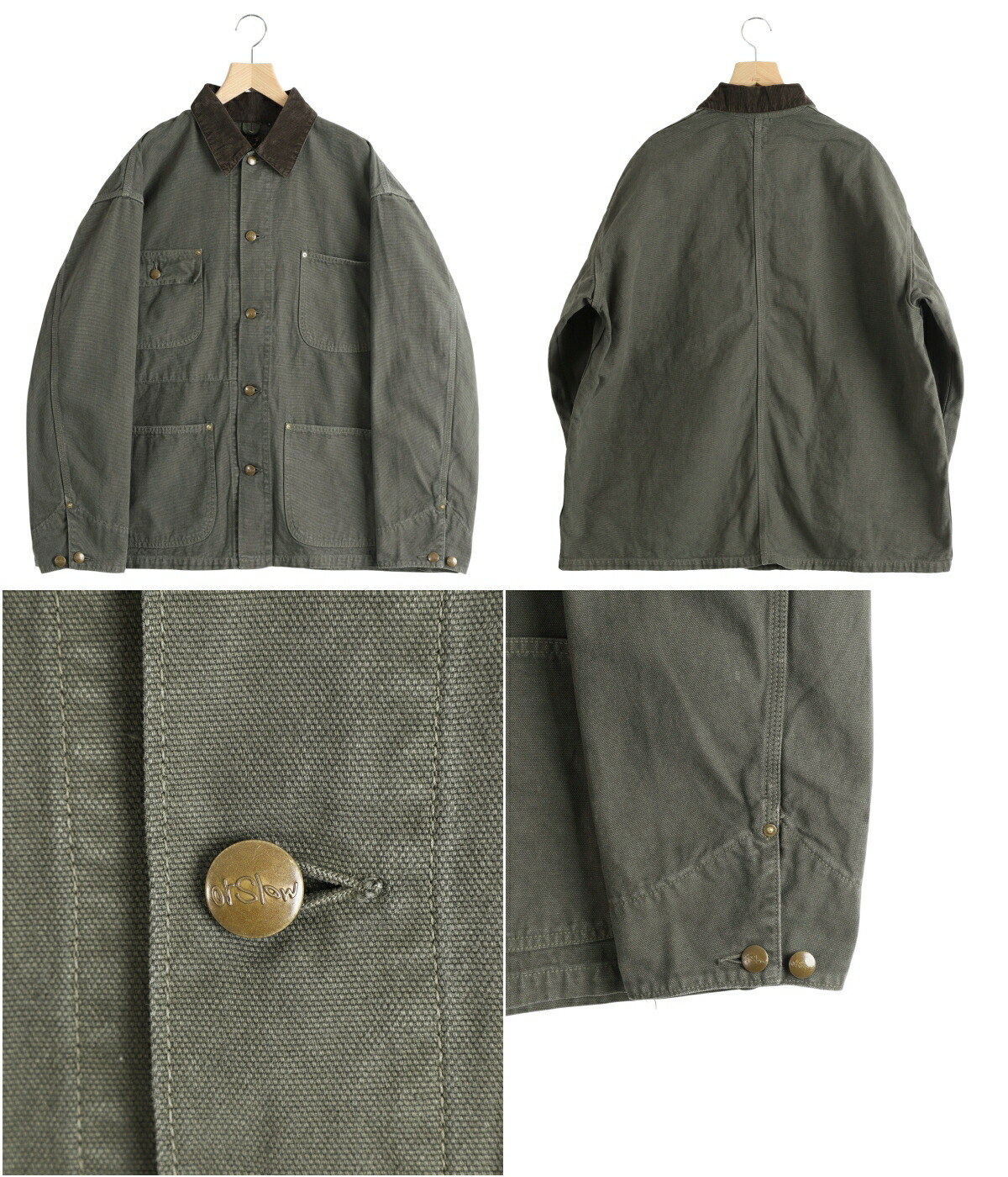 orSlow（オアスロウ） ： RELAX FIT OXFORD COVERALL ： 01-6034-76S