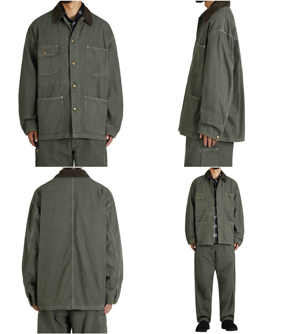 orSlow（オアスロウ） ： RELAX FIT OXFORD COVERALL ： 01-6034-76S