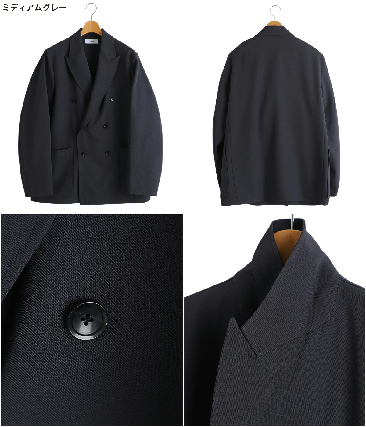 marka（マーカ） ： W.B JACKET LOOSE FIT -2/60 WASHER WOOL