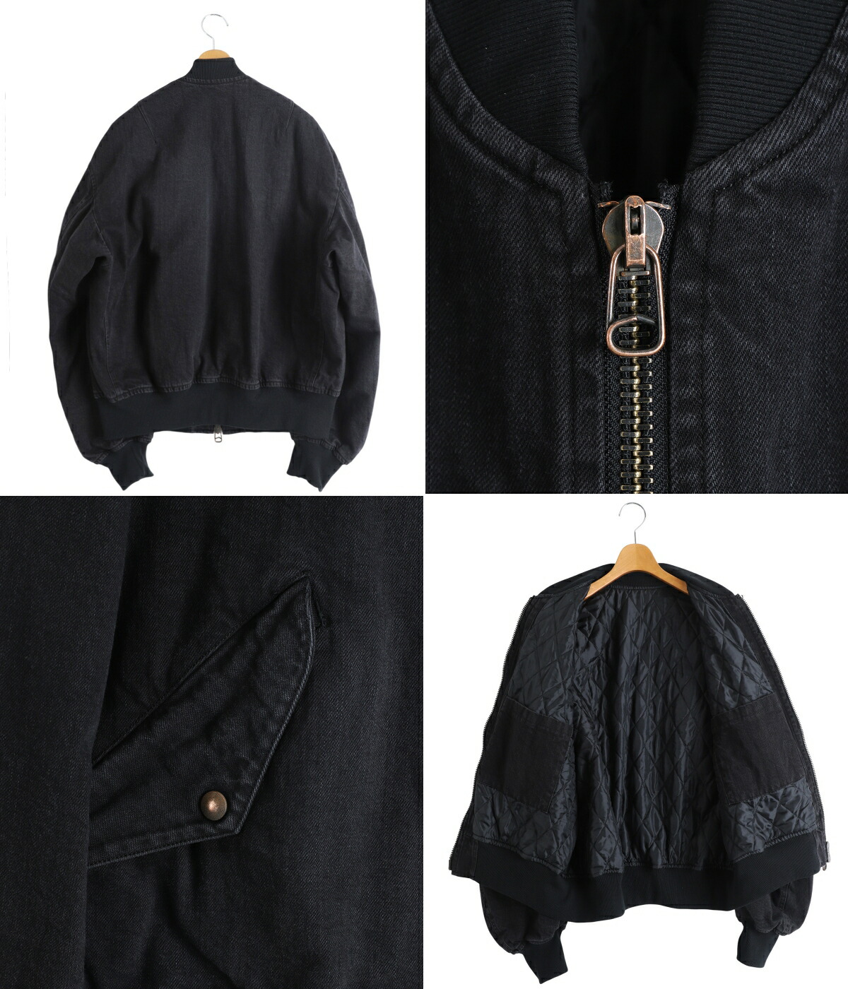 marka（マーカ） ： PUFFED DENIM BOMBER JACKET -ORGANIC COTTON 12oz