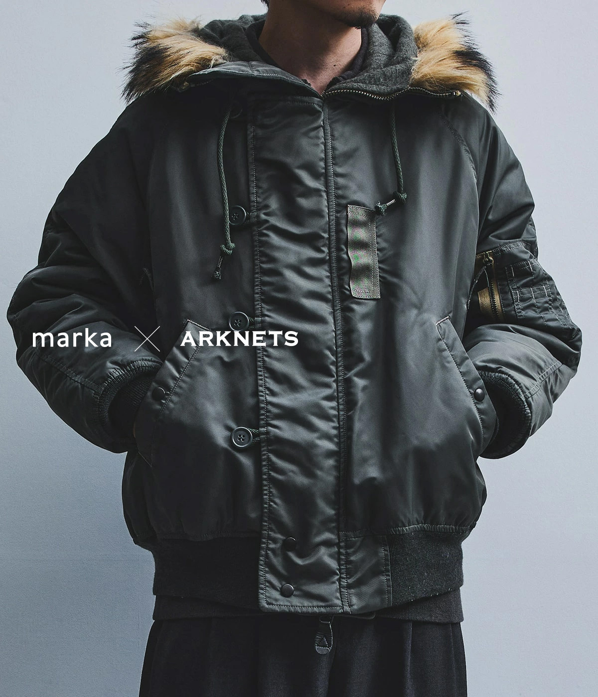 marka（マーカ） ： 別注 N-2B / 全2色 ： M25F42BL01C : ARKnets
