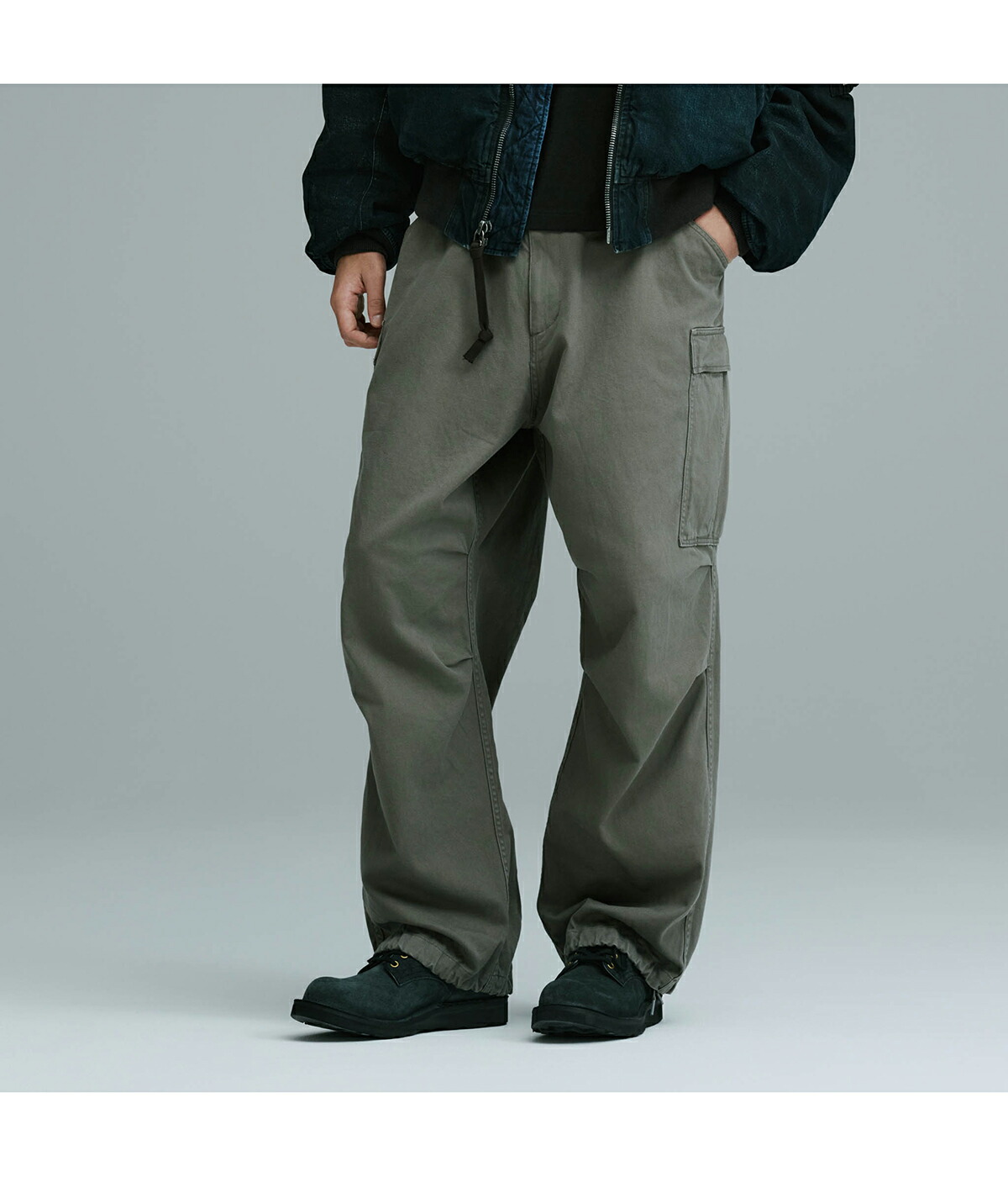 GOLD / ゴールド ： LIGHT BACKSATIN EASY CARGO PANTS 全2色 25B